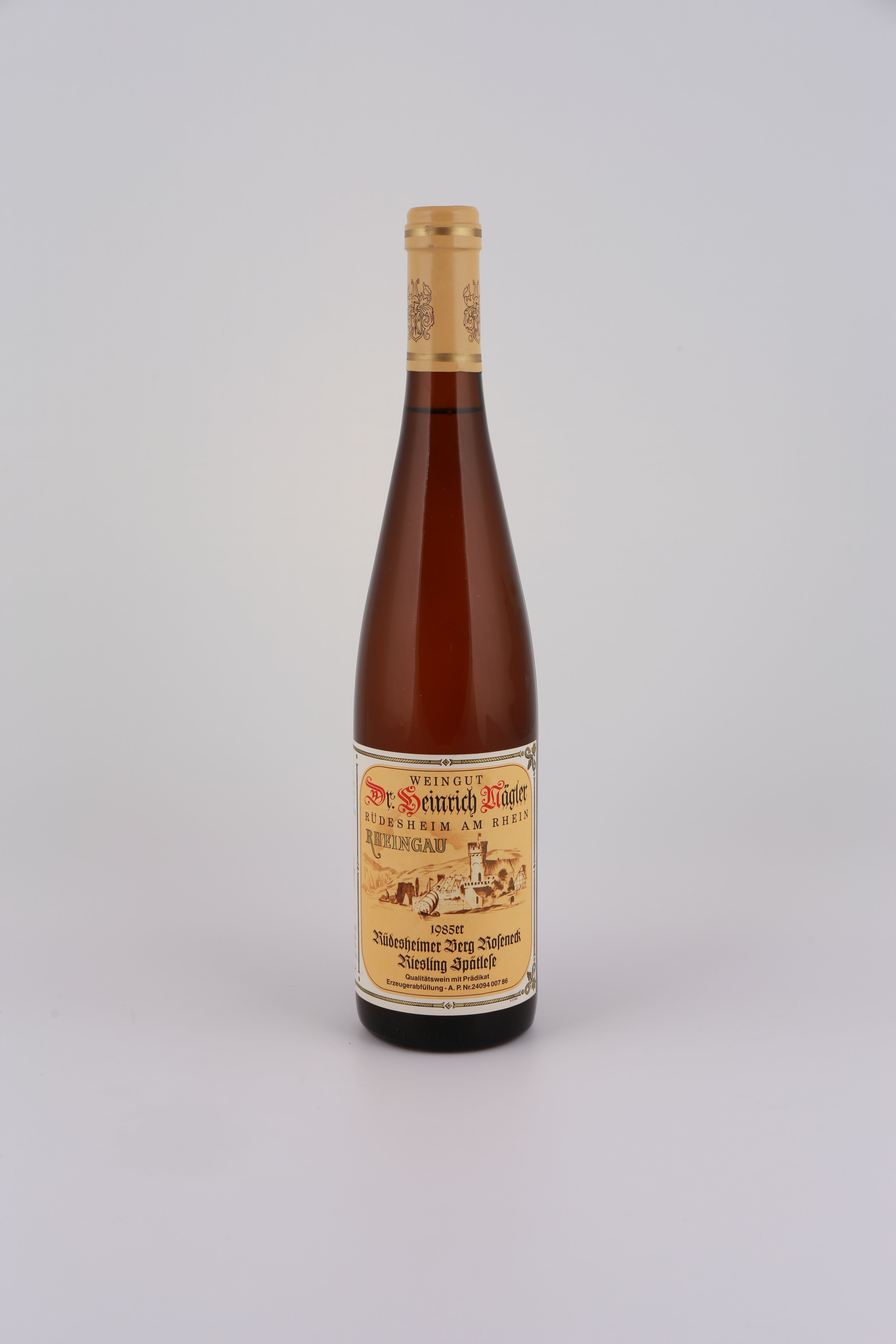 1985 Dr. Heinrich Nägler, Riesling, Rüdesheimer Berg Roseneck, Spätlese