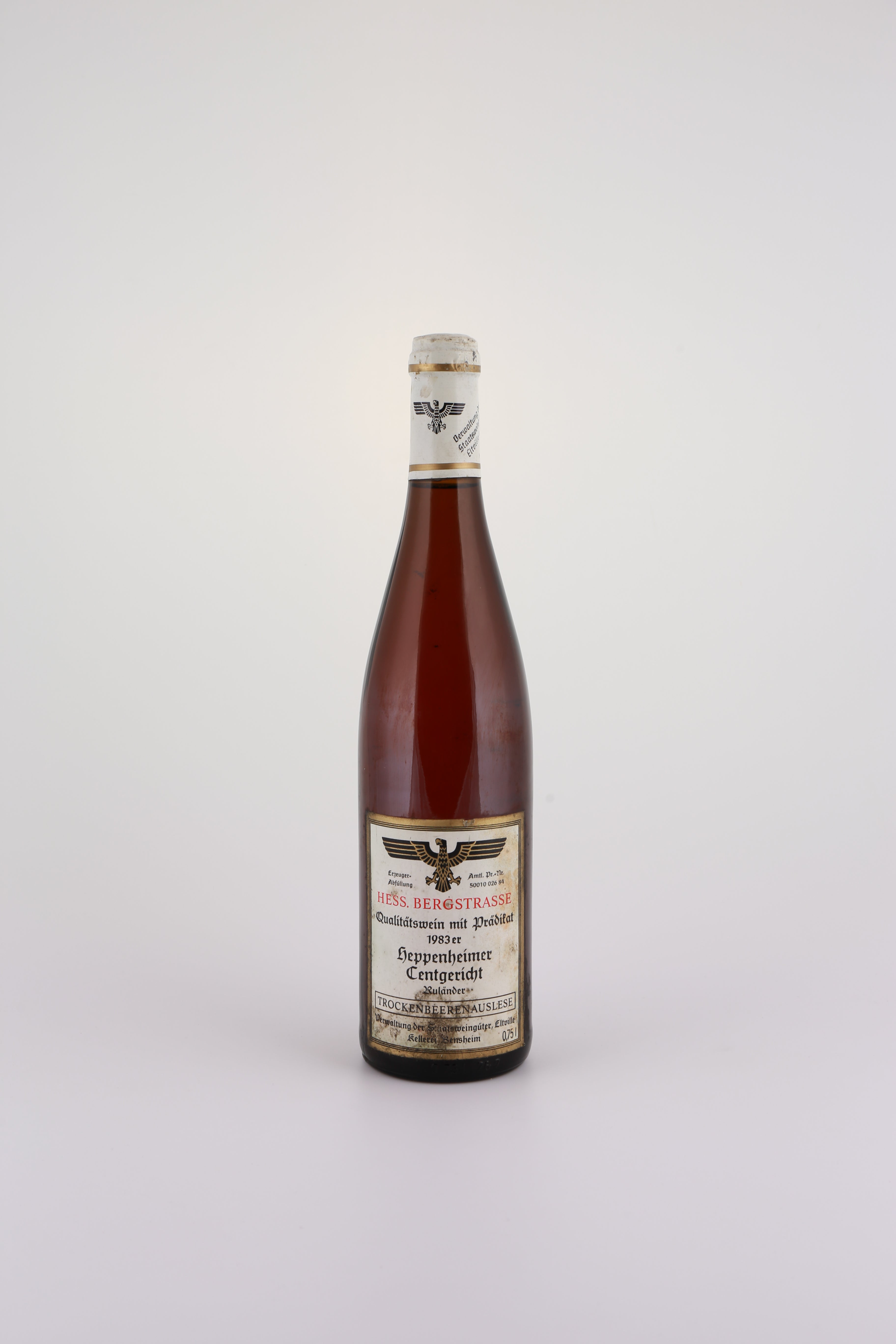 1983 Staatsweingut Bergstraße, Ruländer, Heppenheimer Centgericht, Trockenbeerenauslese