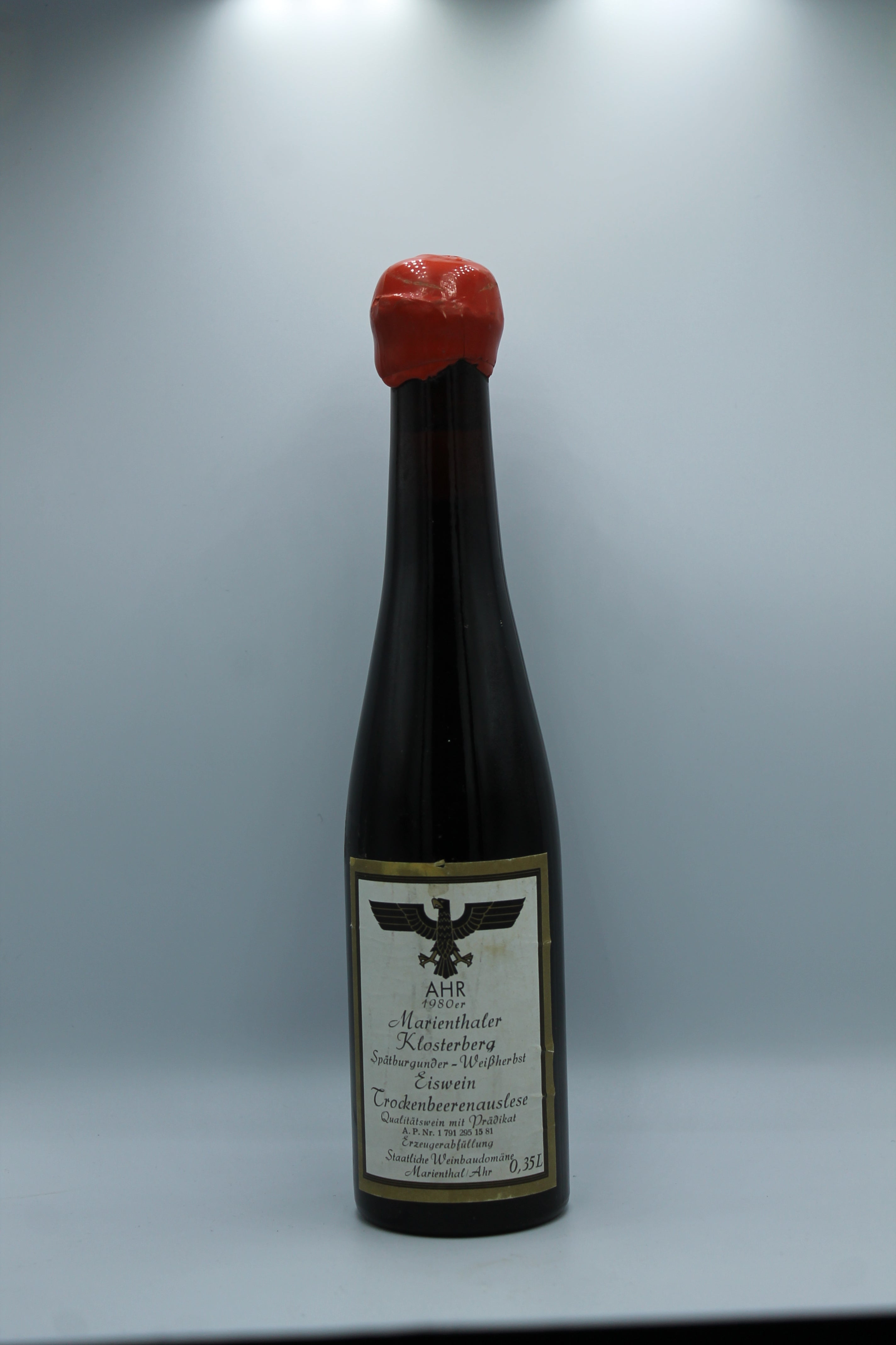1980 Staatliche Weinbaudomäne Marienthal, Spätburgunder, Marienthaler Klosterberg, Eiswein Trockenbeerenauslese