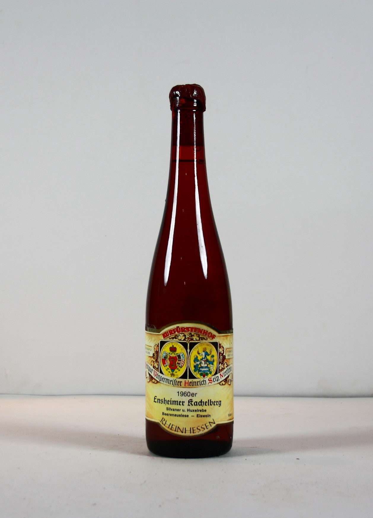 1960 Kurfürsten Hof, Silvaner u. Huxelrebe, Beerenauslese-Eiswein, edelsüß
