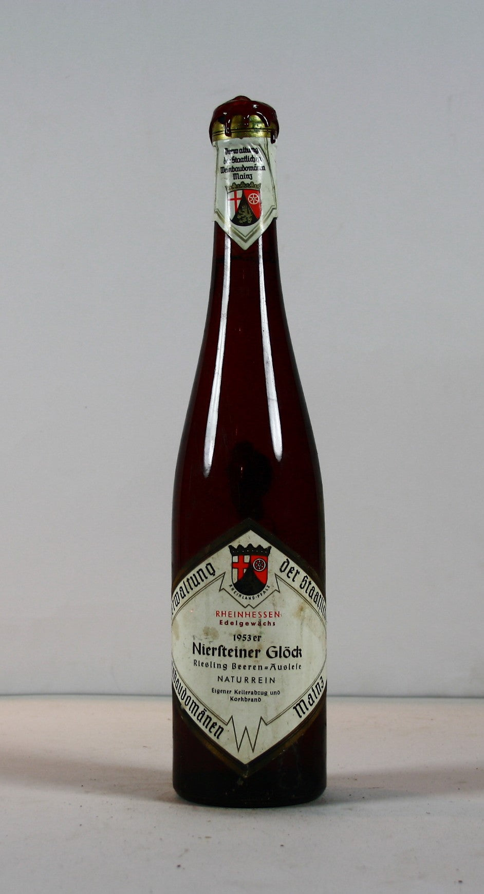 1953 Weinbaudomäne Mainz, Riesling, Beerenauslese, edelsüß, naturrein