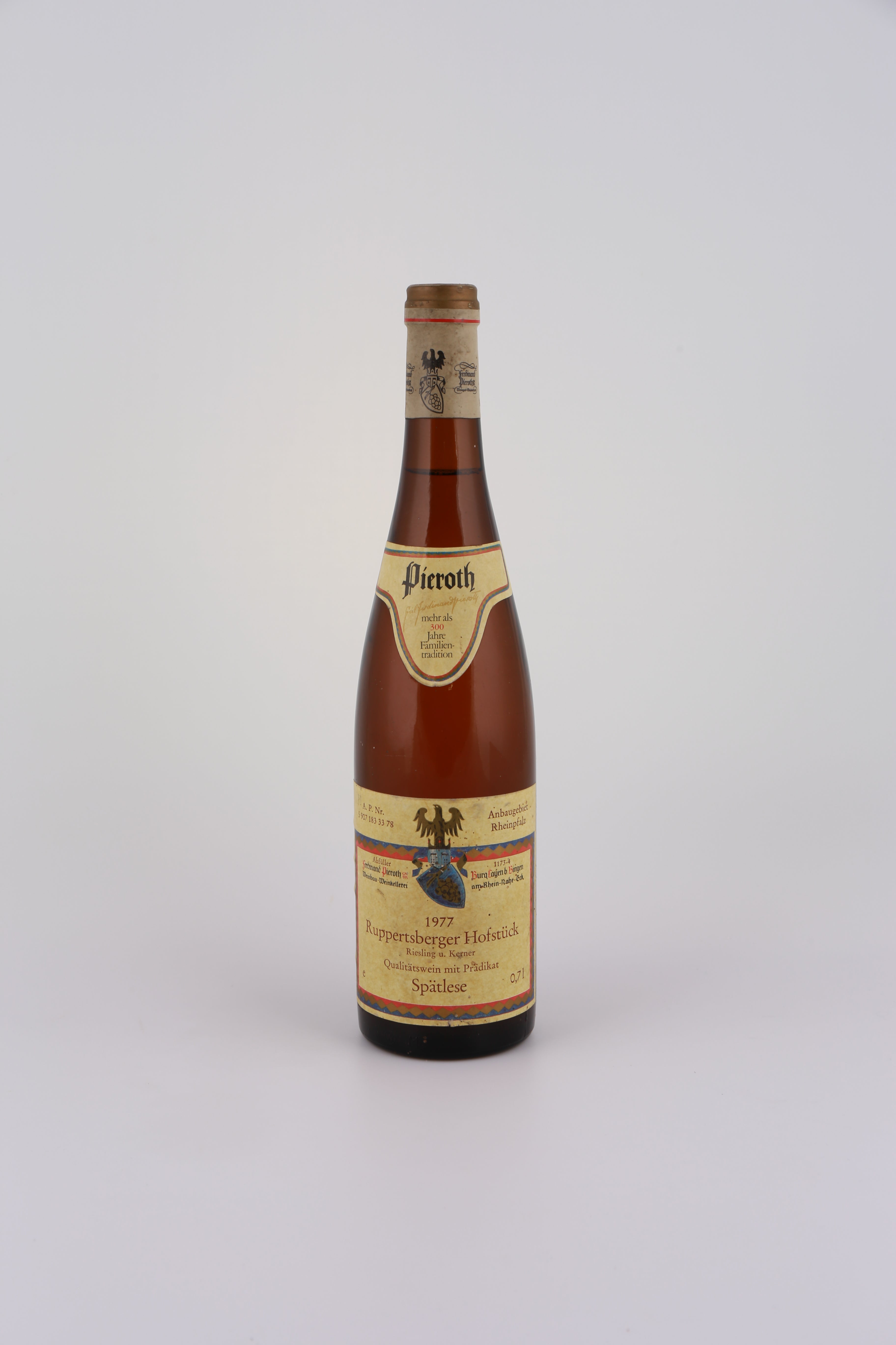 1977 Ferdinand Pieroth, Riesling u. Kerner, Ruppertsberger Hofstück, Spätlese