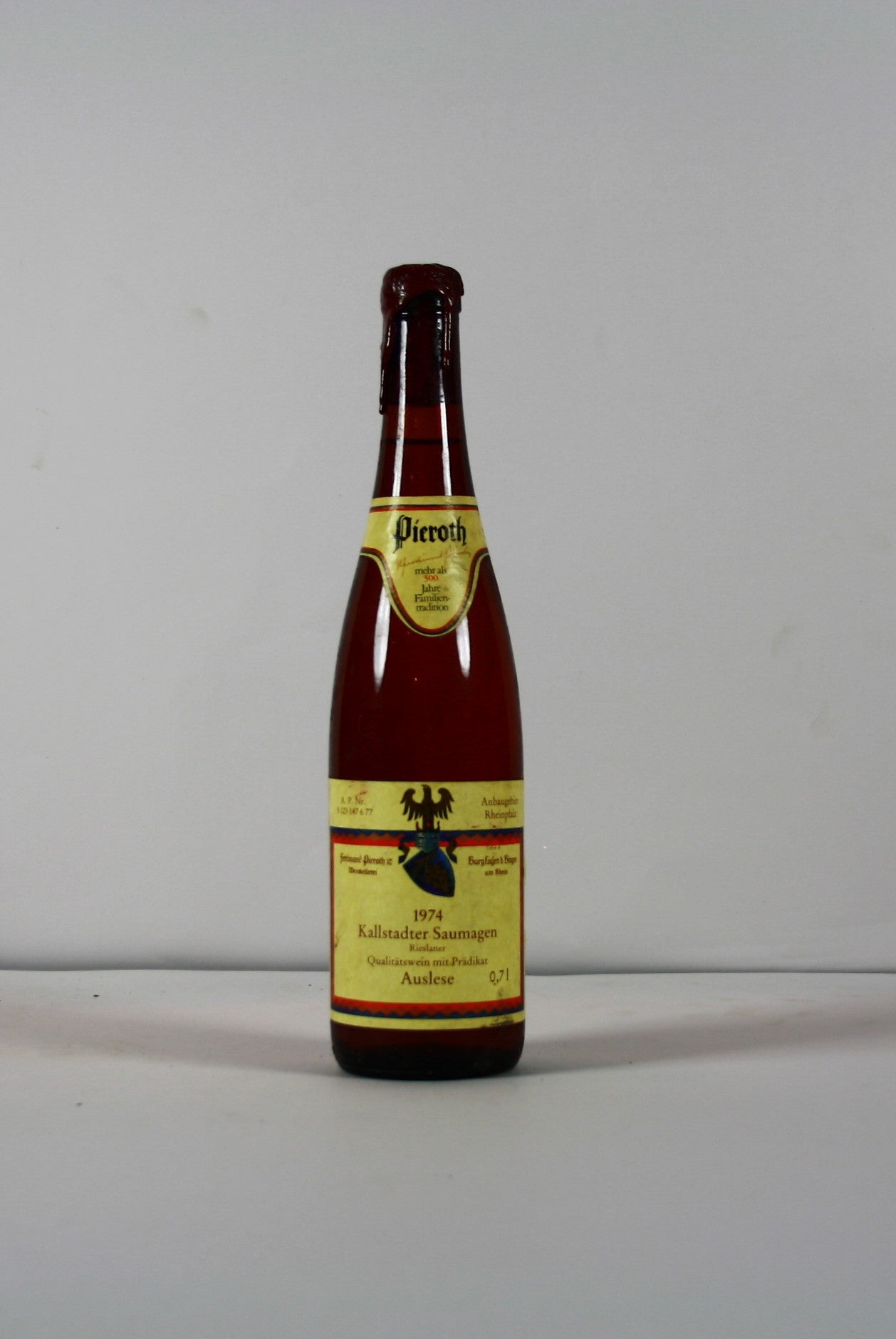 1974 Ferdinand Pieroth, Rieslaner, Kallstadter Saumagen, Auslese