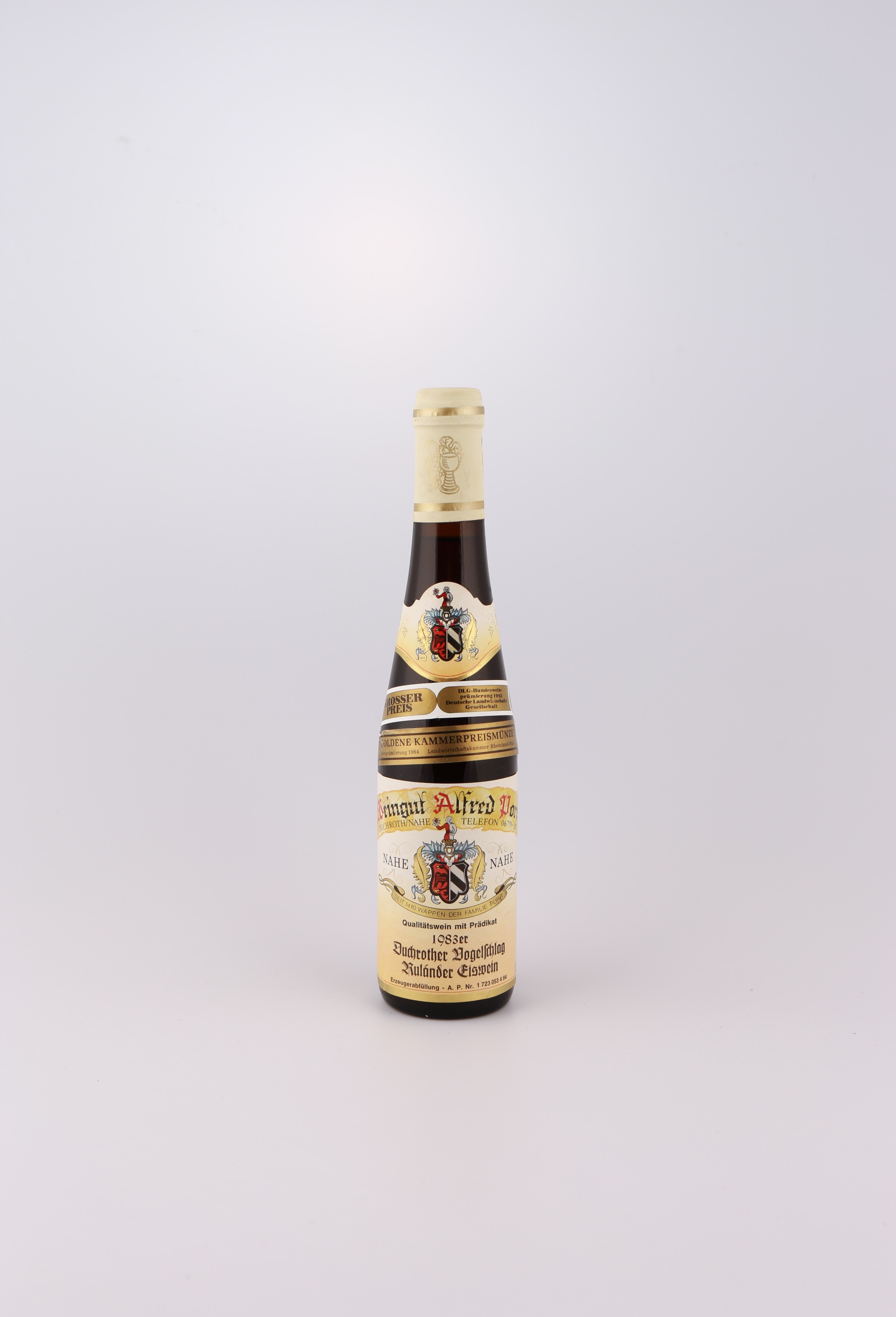 1983 Alfred Porr, Ruländer, Duchrother Vogelschlag, Eiswein