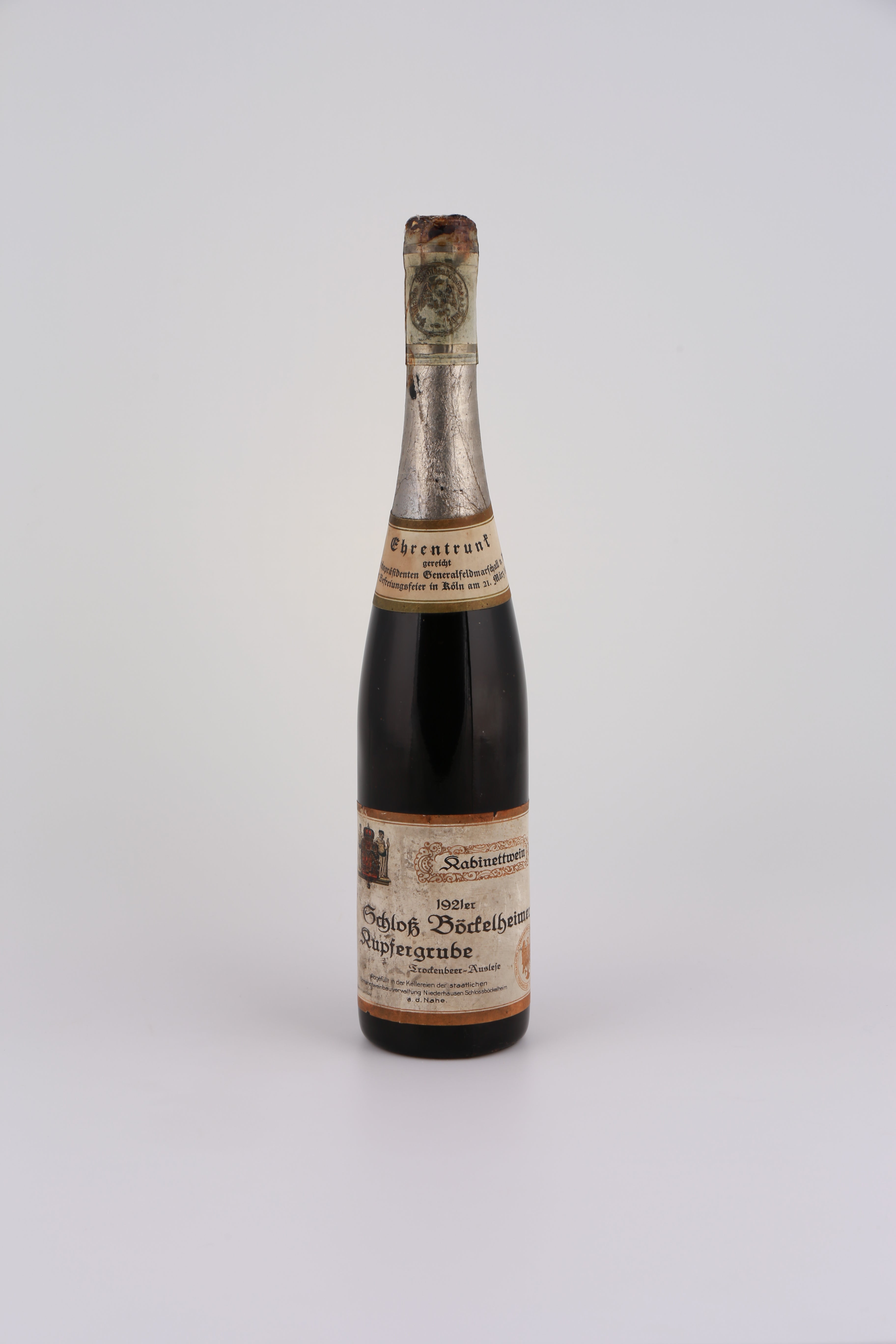 1921 Verwaltung der Staatlichen Weinbaudomänen/Schlossböckenheim, Riesling, Trockenbeerenauslese, edelsüß, Kabinettwein