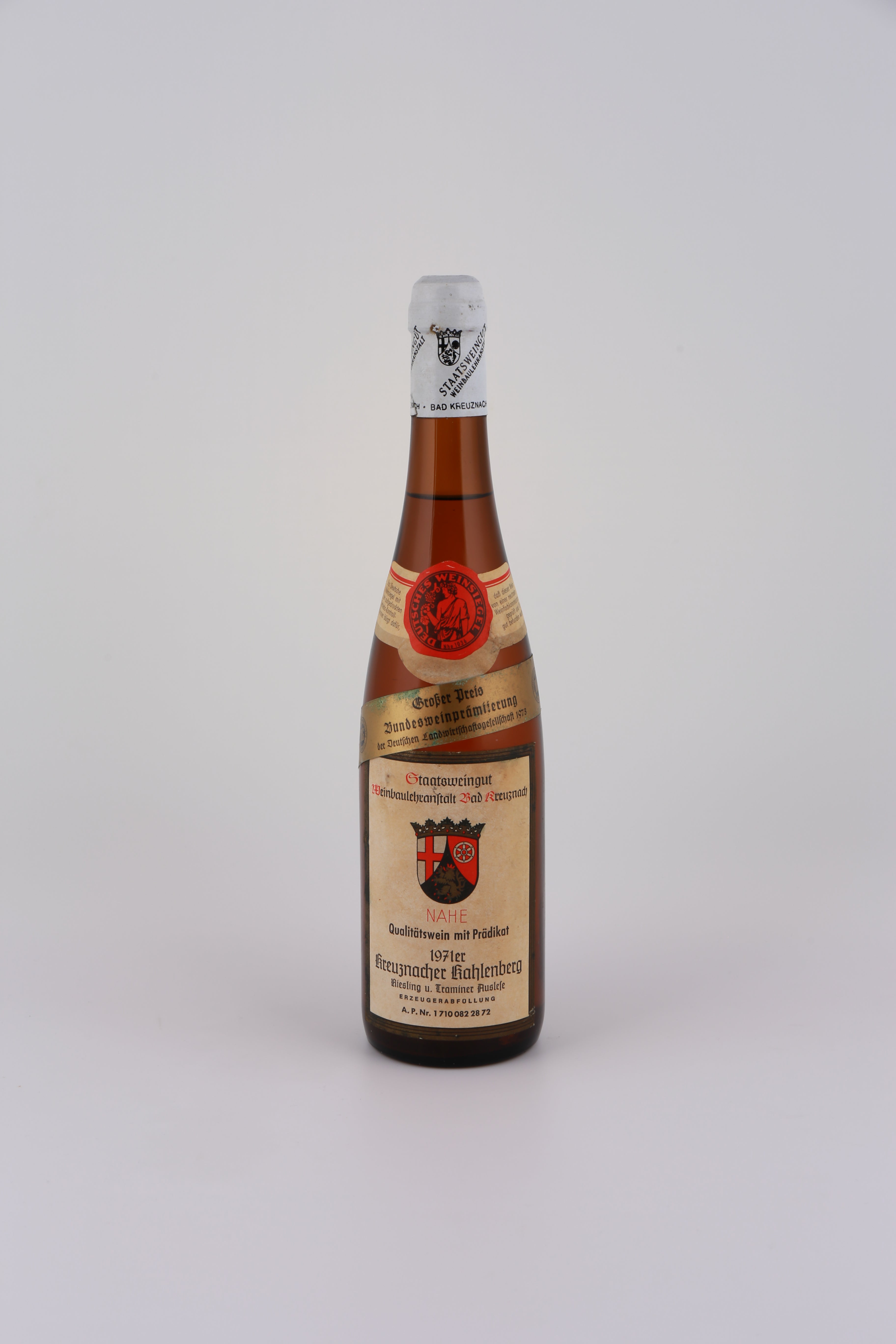 1971 Staatsweingut Bad Kreuznach, Riesling und Traminer, Kreuznacher Kahlenberg, Auslese