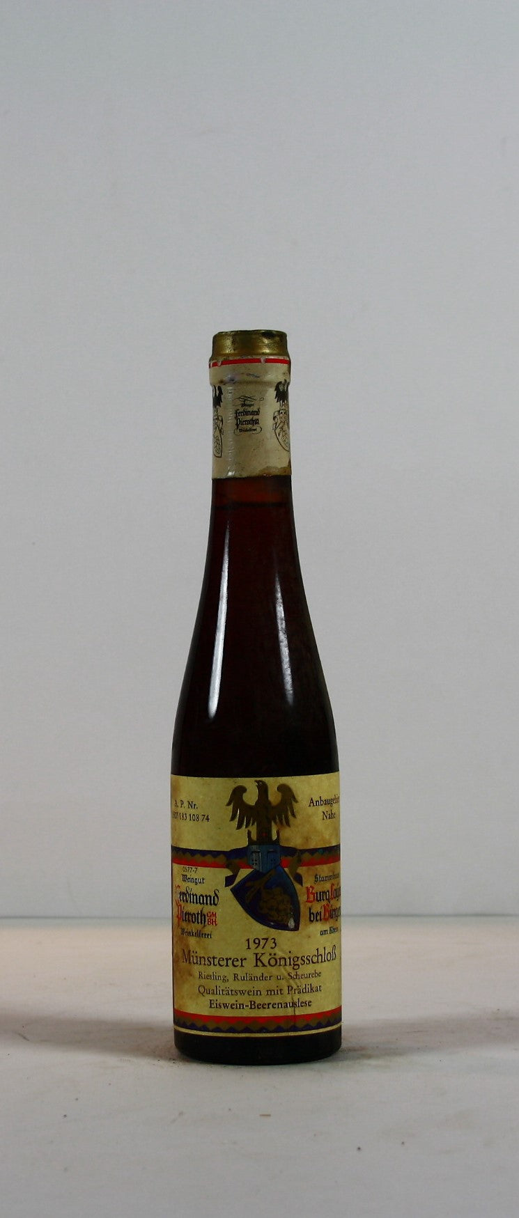 1973 Ferdinand Pieroth, Riesling, Ruländer u. Scheurebe, Münsterer Königsschloss, Eiswein-Beerenauslese