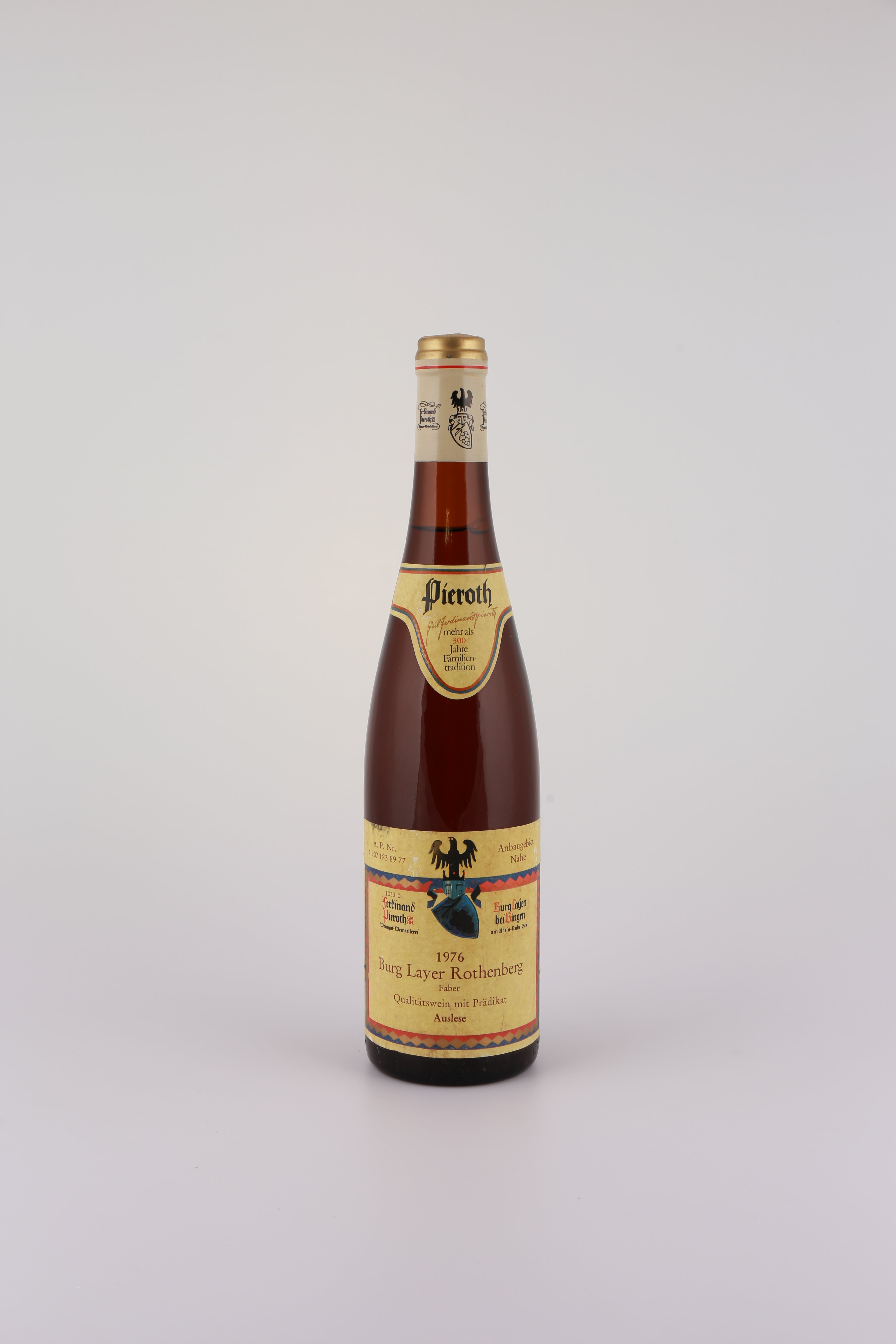 1976 Ferdinand Pieroth, Faber, Burg Layer Rothenberg, Auslese