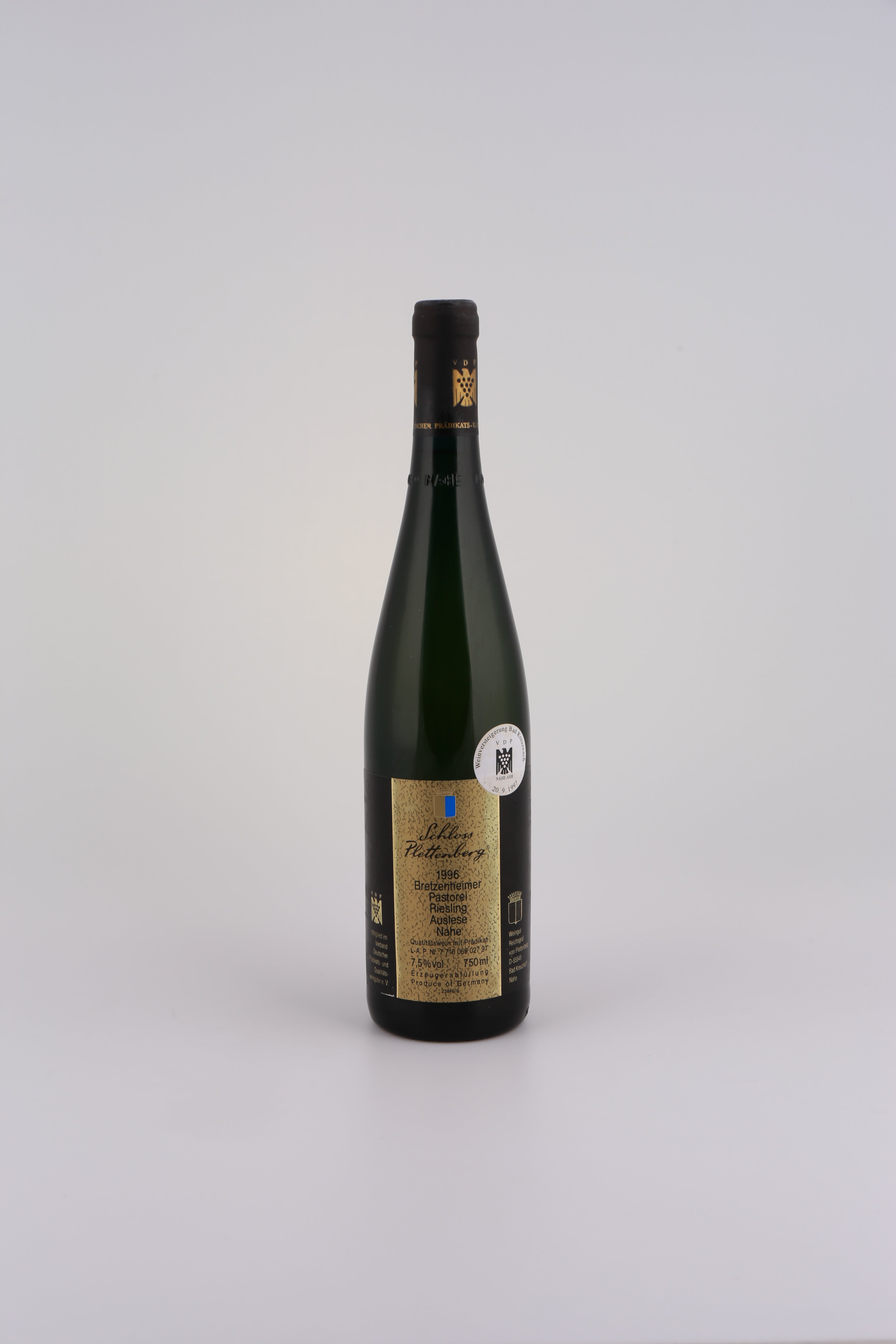 1996 Schloss Plettenberg, Riesling, Bretzenheimer Pastorei, Auslese