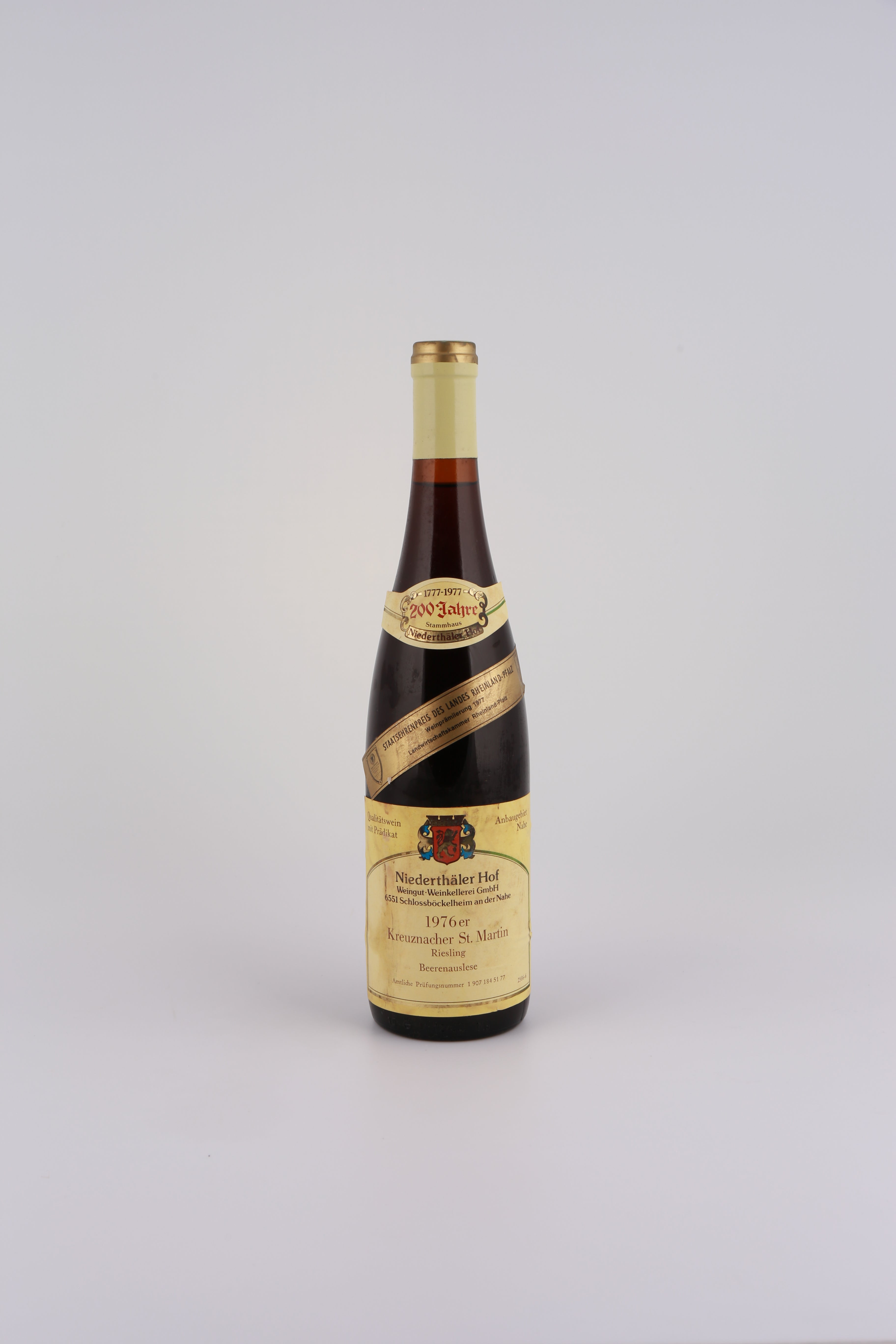 1976 Niederthäler Hof, Riesling, Kreuznacher St. Martin, Beerenauslese