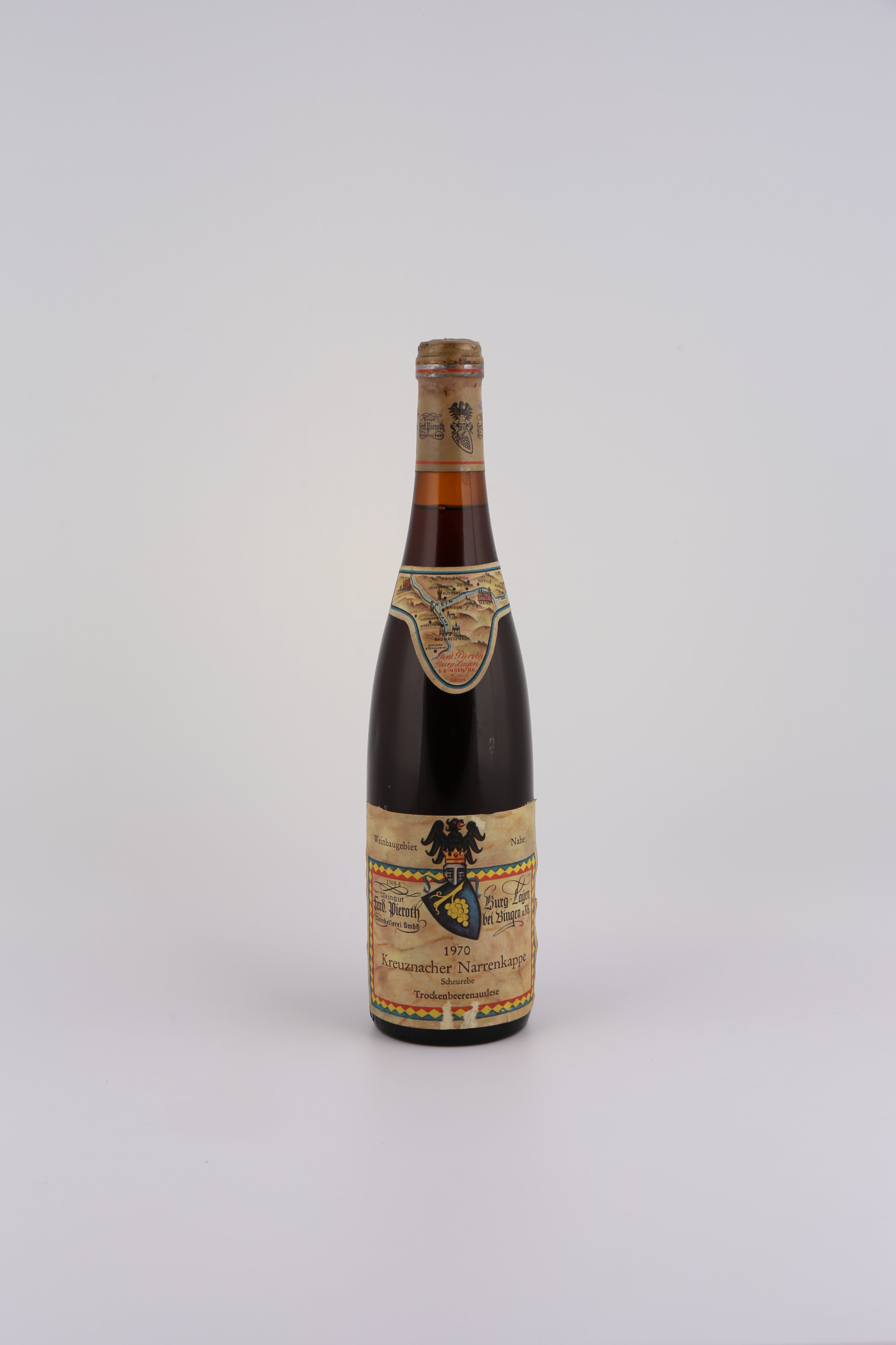 1970 Ferdinand Pieroth, Scheurebe, Kreuznacher Narrenkappe, Trockenbeerenauslese