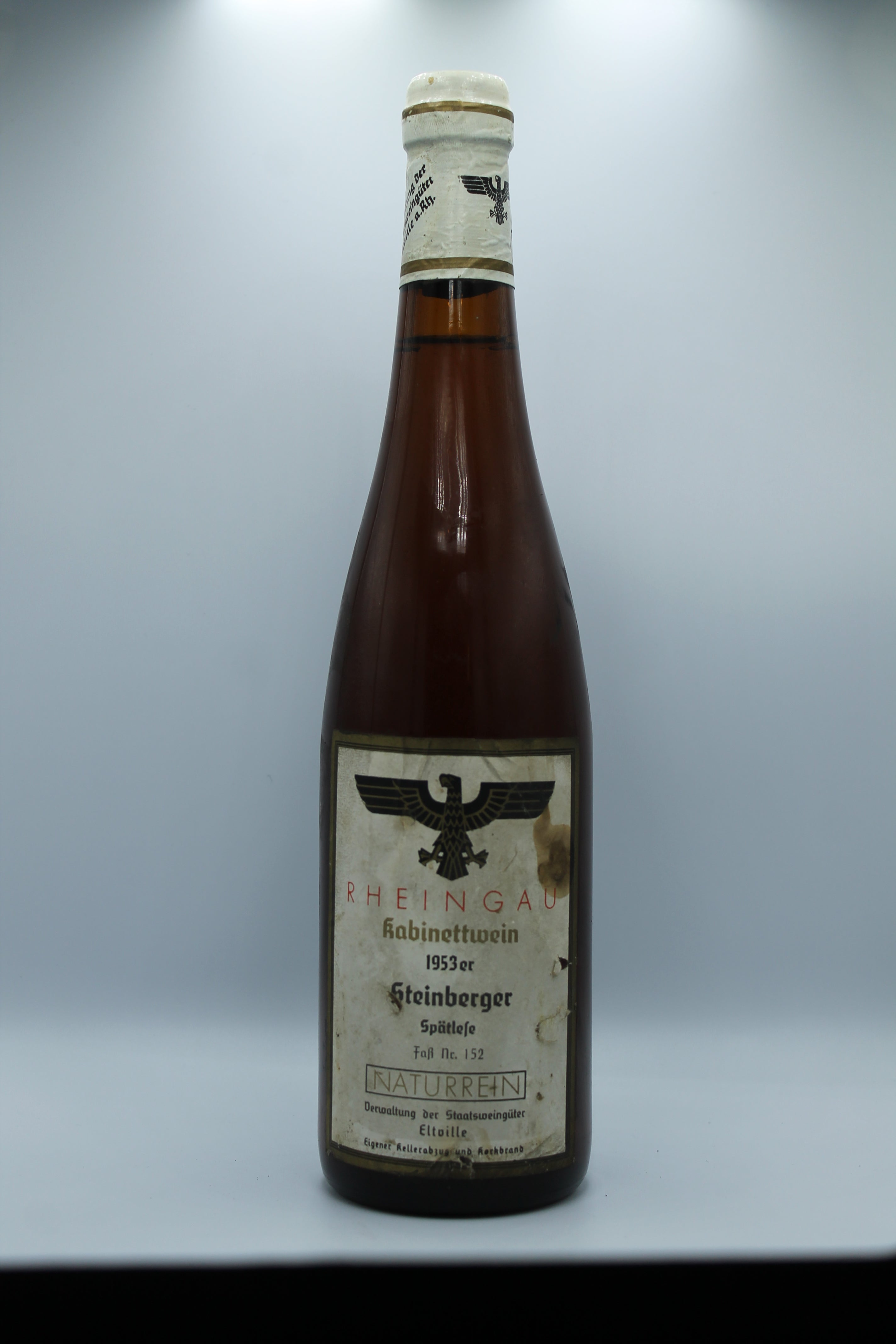 1953 Staatsweingüter Eltville, Riesling, Spätlese, naturrein, Cabinet Fass Nr. 152