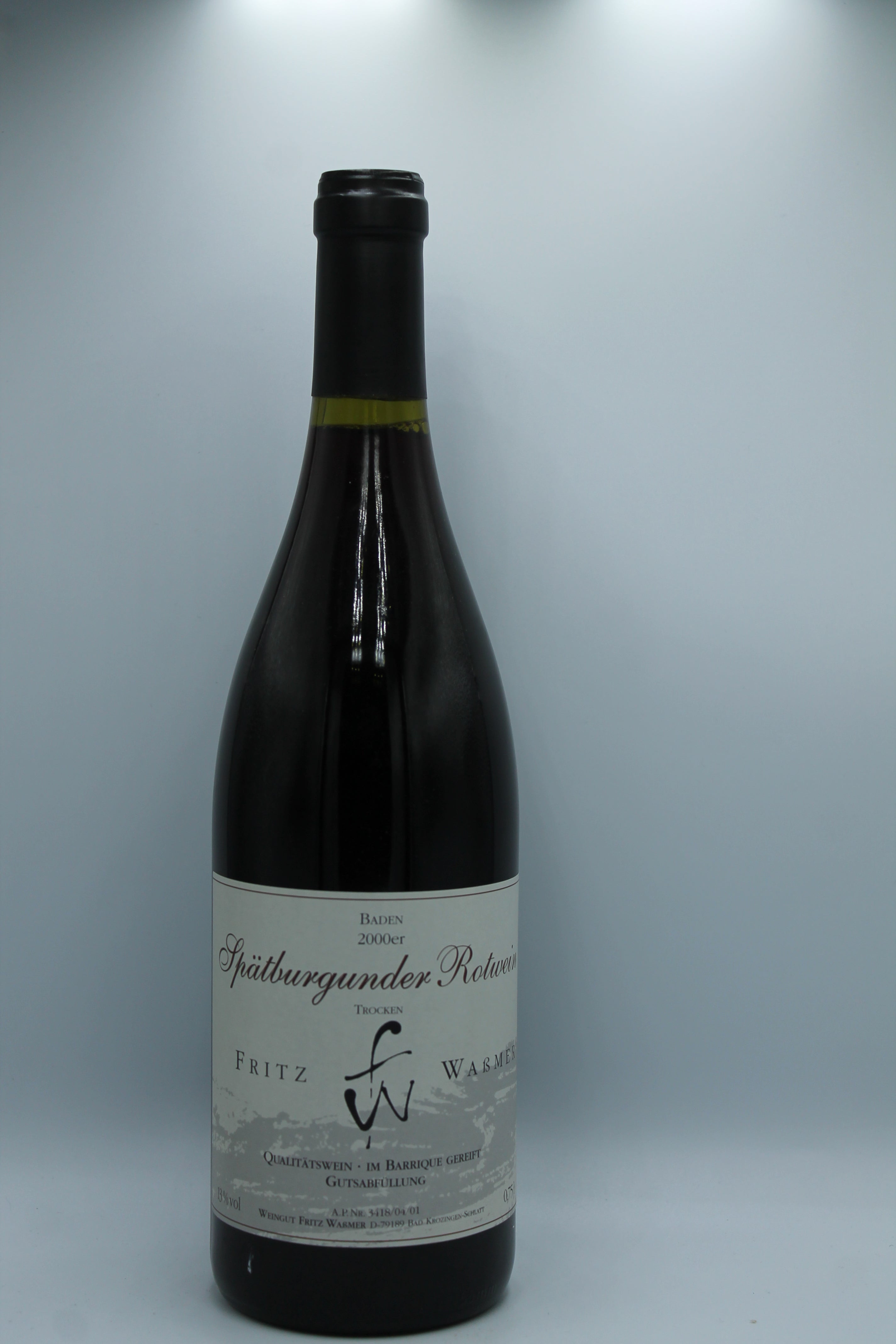 2000 Fritz Waßmer, Spätburgunder, Qba