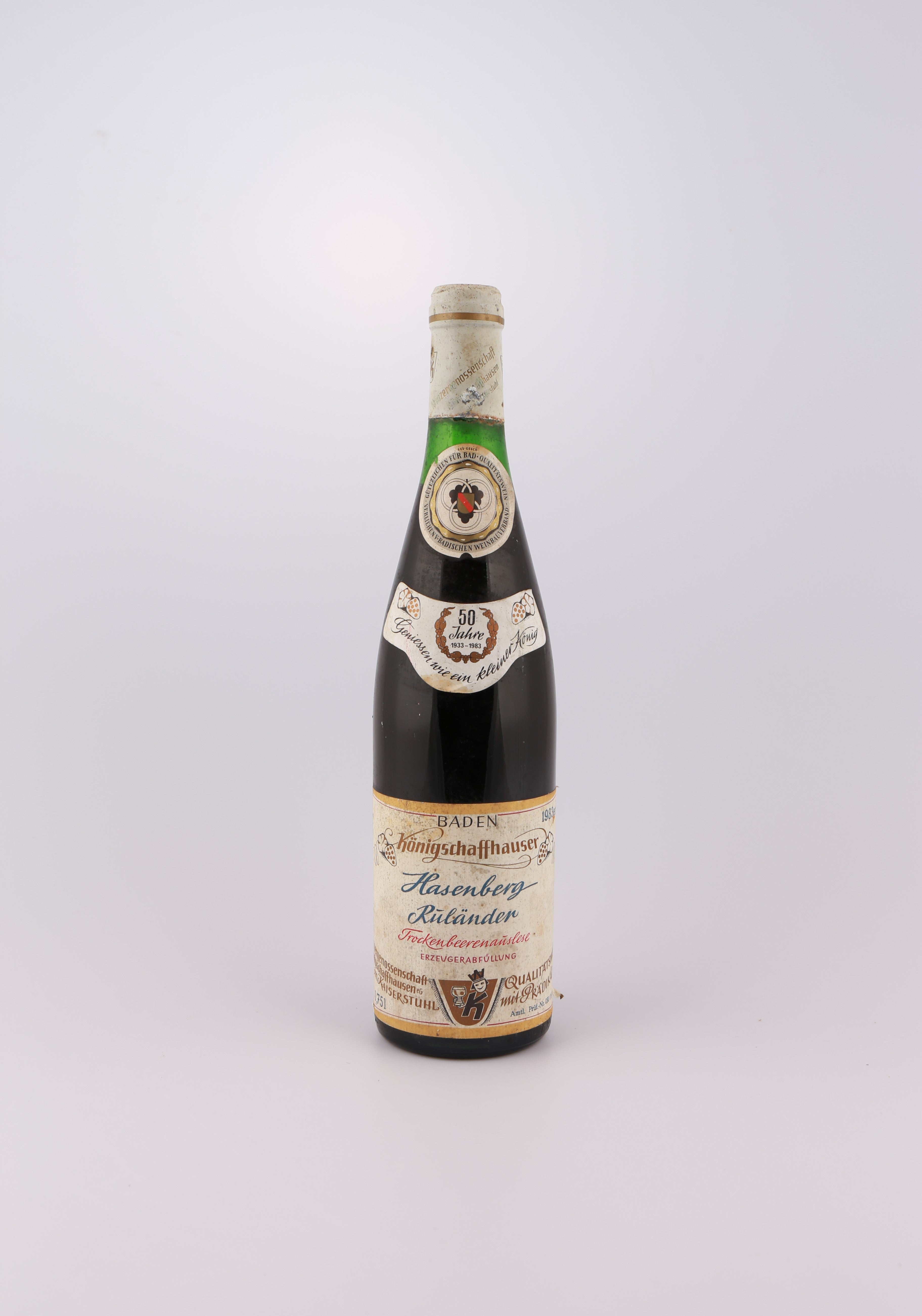 1983 Winzergenossenschaft Königschaffhausen am Kaiserstuhl, Ruländer, Königschaffhausener Hasenberg, Trockenbeerenauslese