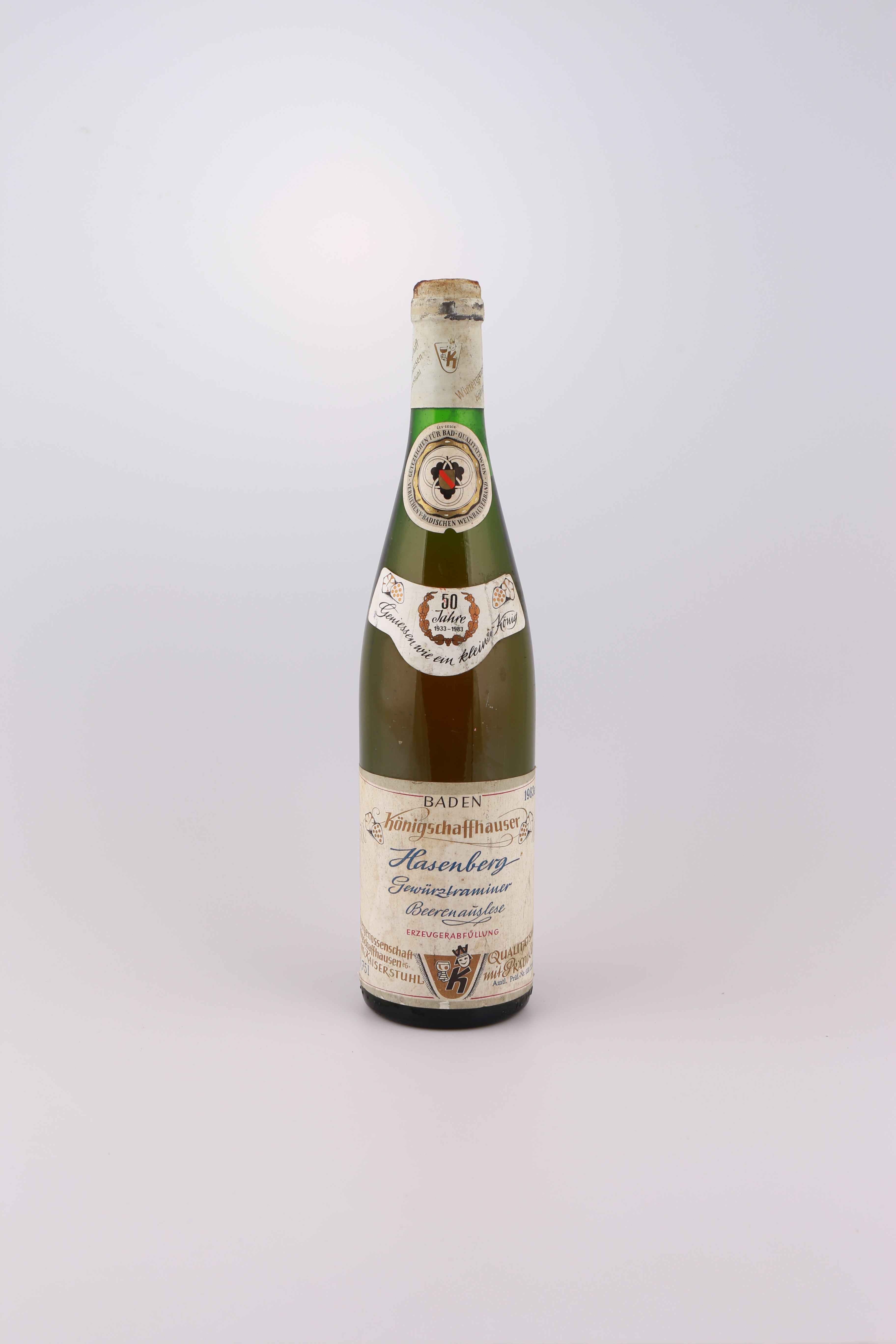 1983 Winzergenossenschaft Königschaffhausen am Kaiserstuhl, Gewürztraminer, Königschaffhausener Hasenberg, Beerenauslese