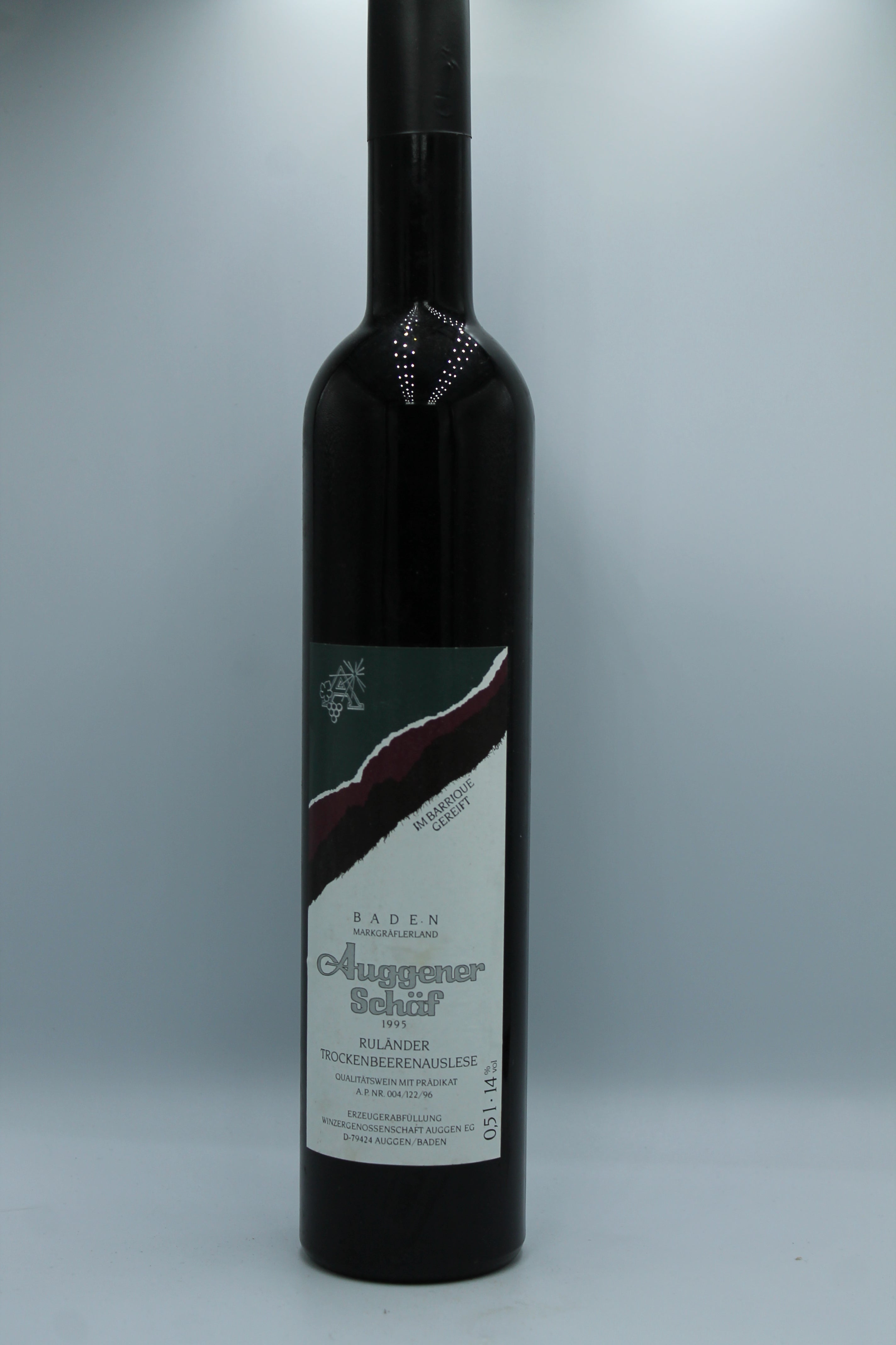 1995 Winzergenossenschaft Auggen , Ruländer, Trockenbeerenauslese, edelsüß