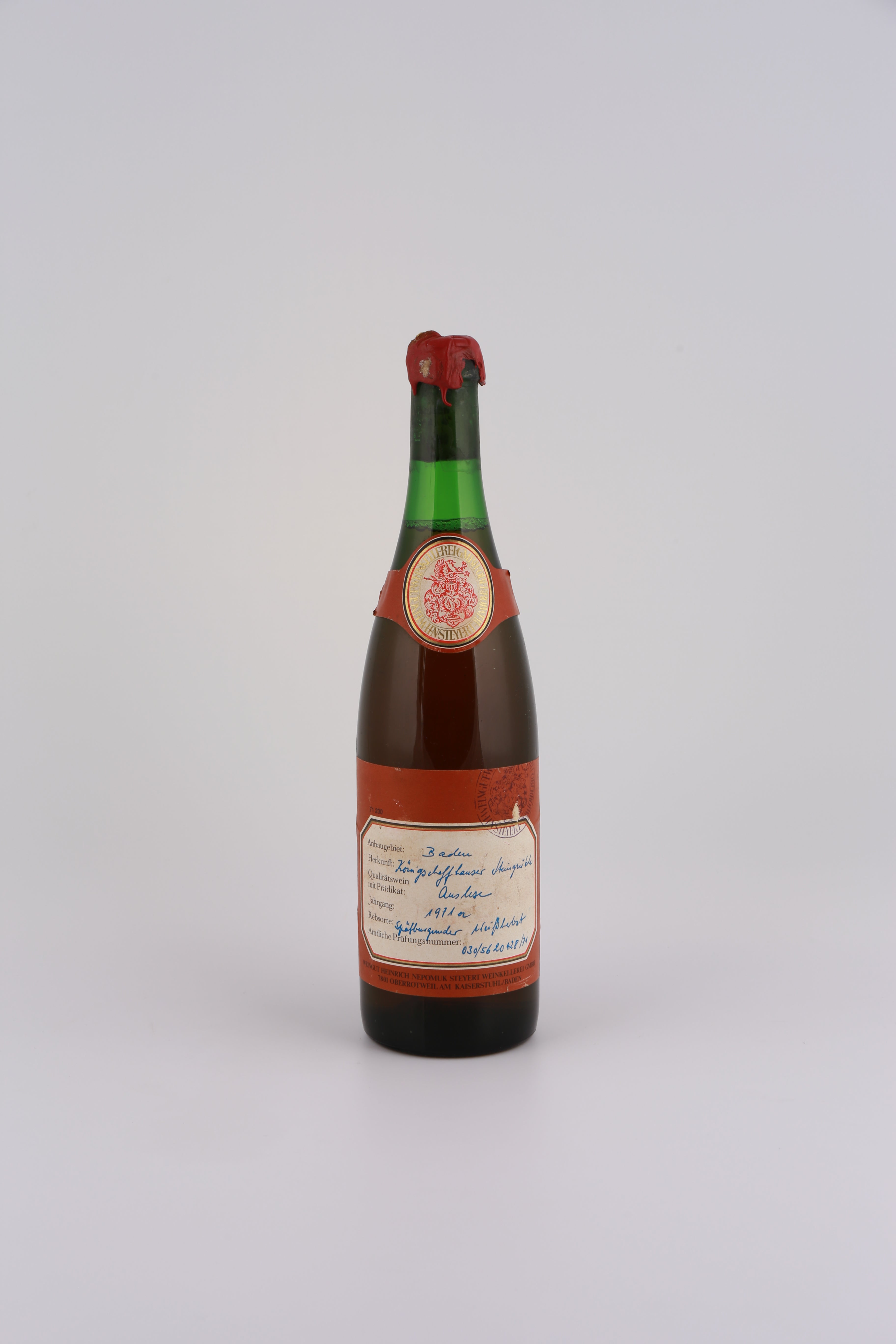 1971 Friedrich Nepomuk, Spätburgunder, Königsschaffhausener Steingrüble, Auslese