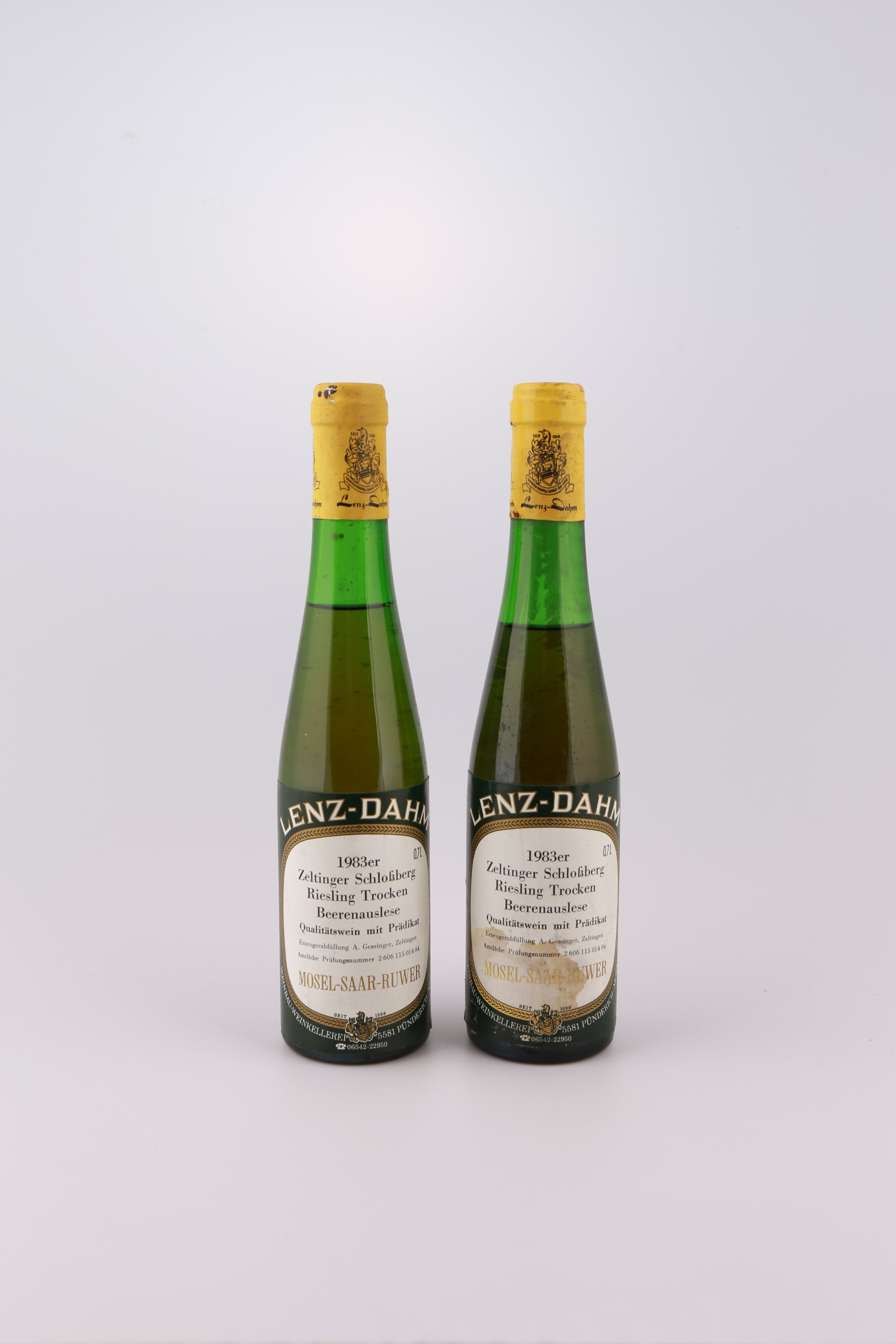 1983 Lenz-Dahm, Riesling, Zeltinger Schlossberg, Trockenbeerenauslese