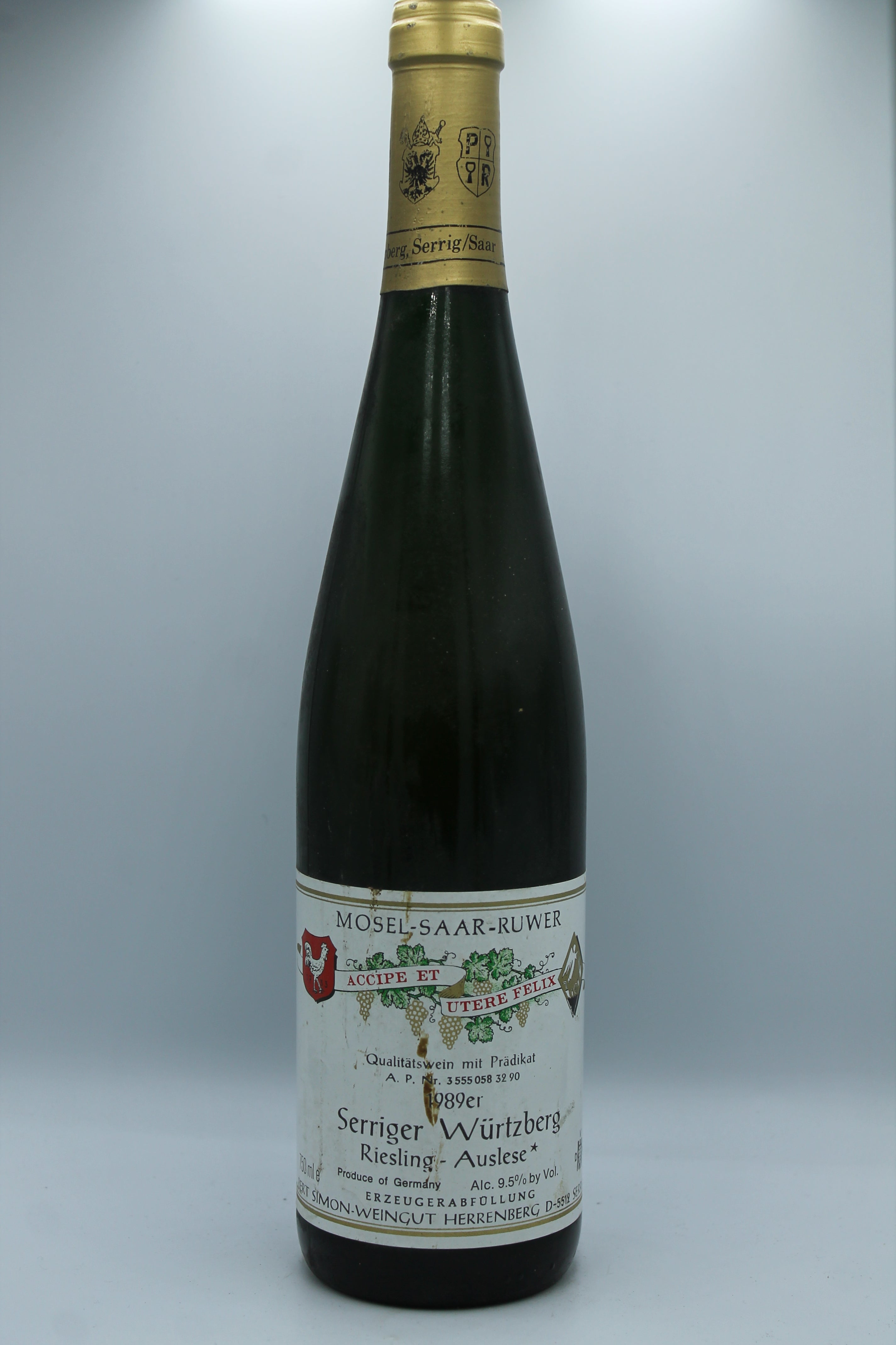 1989 Weingut Herrenberg, Riesling, Auslese, fruchtig, *