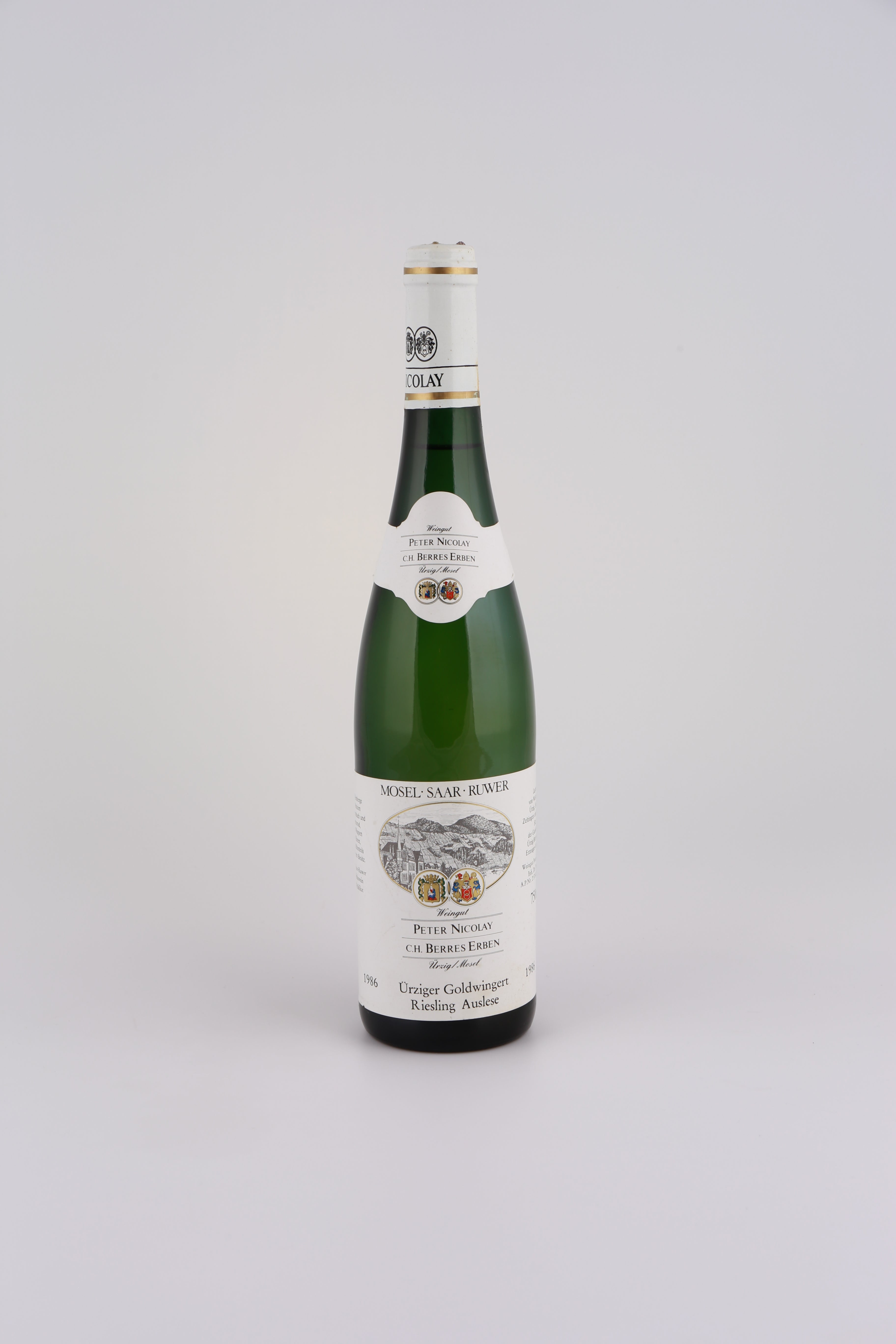 1986 Peter Nicolay, Riesling, Ürziger Goldwingert, Auslese