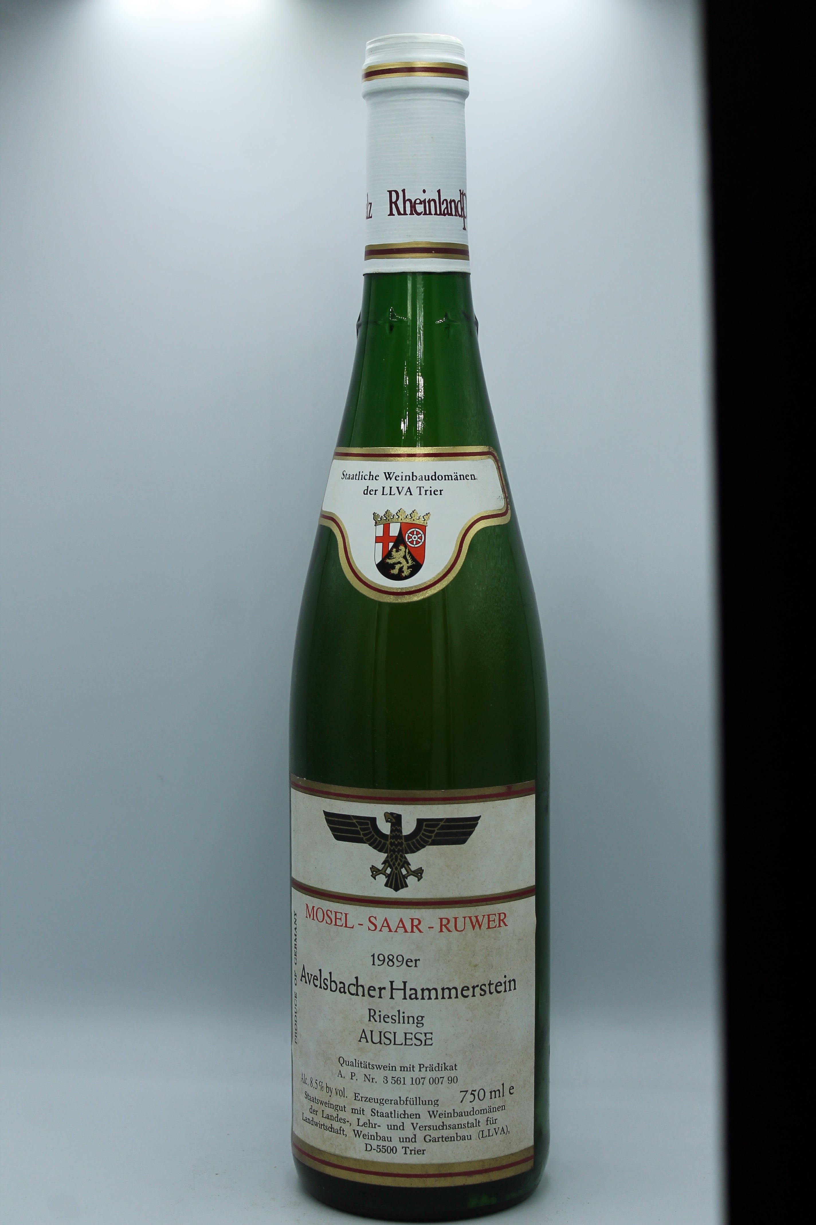 1989 Staatliche Weinbaudomäne der LLVA Trier, Riesling, Avelsbacher Hammerstein, Auslese