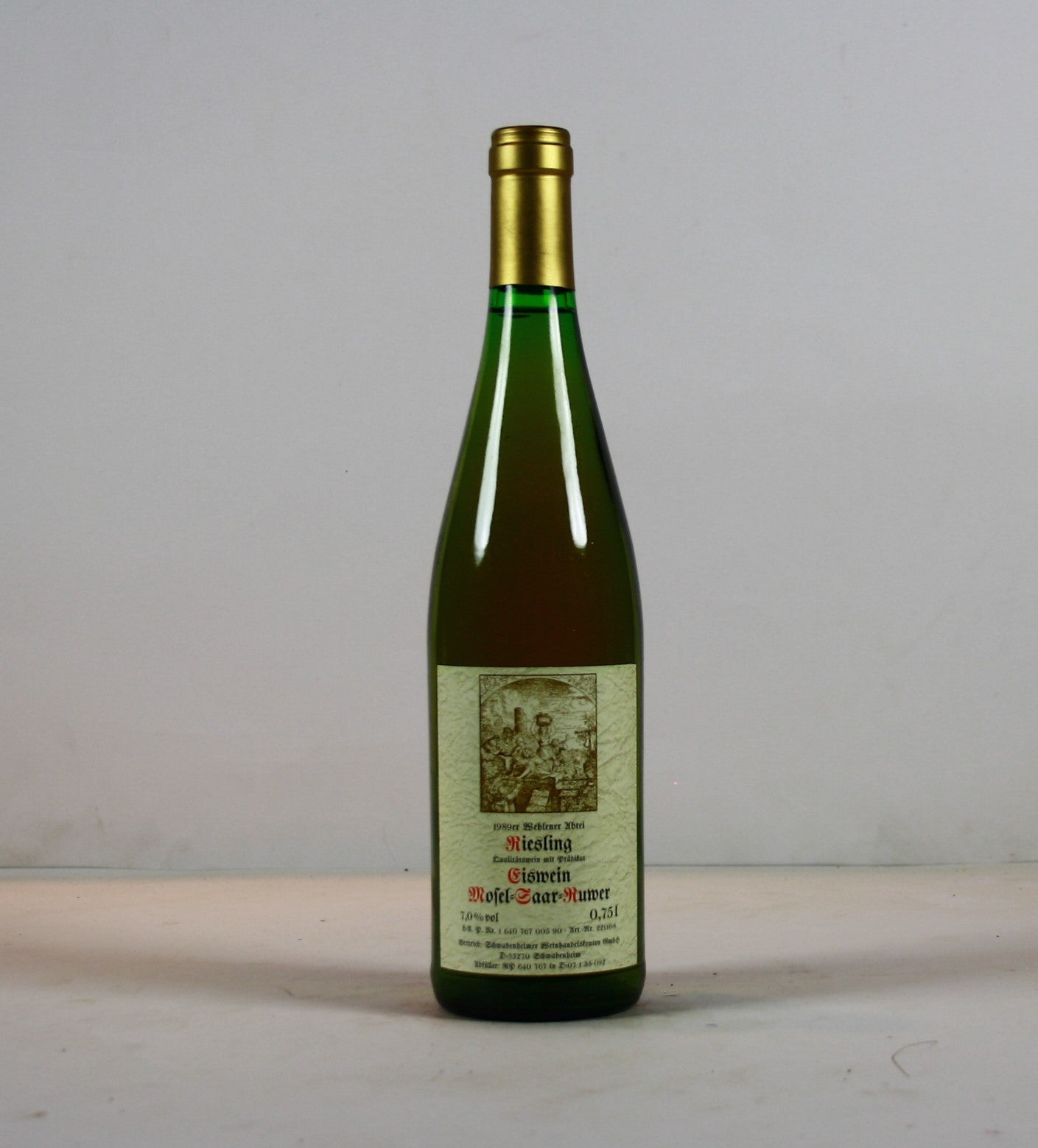1989 Schwabenheimer Weinhandelskontor, Riesling, Wehlener Abtei, Eiswein