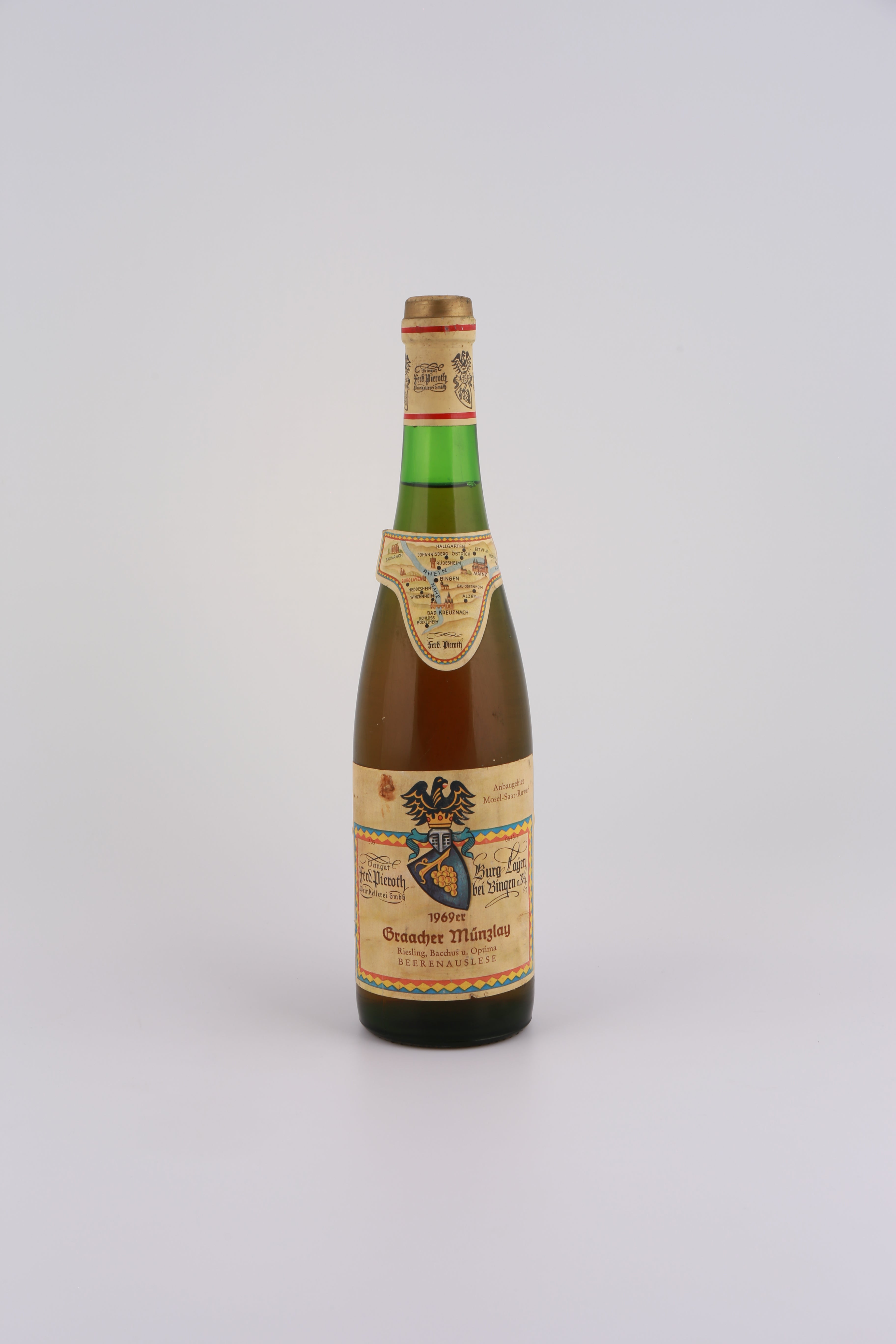 1969 Ferdinand Pieroth, Riesling, Bacchus und Optima, Graacher Münzlay, Beerenauslese
