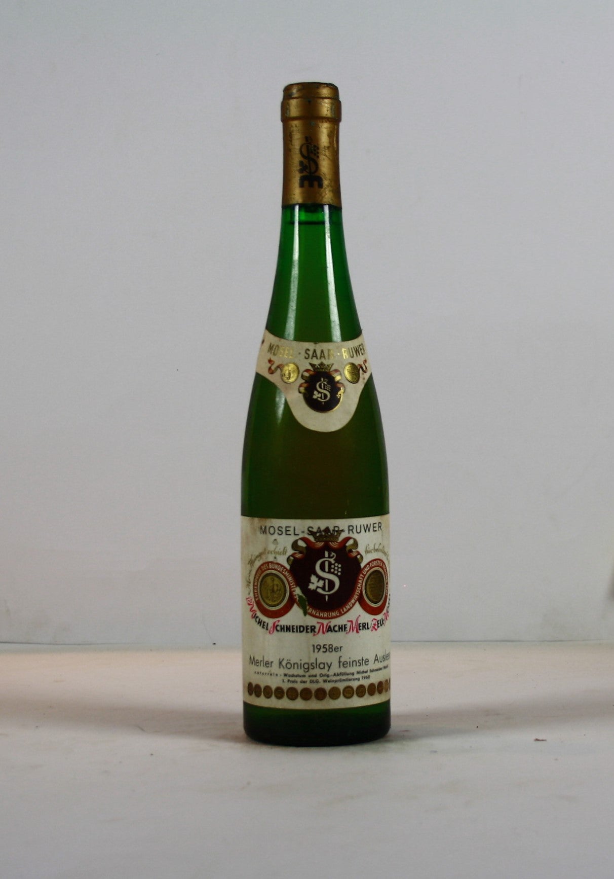 1958 Michel Schneider, Riesling, feinste Auslese, fruchtig