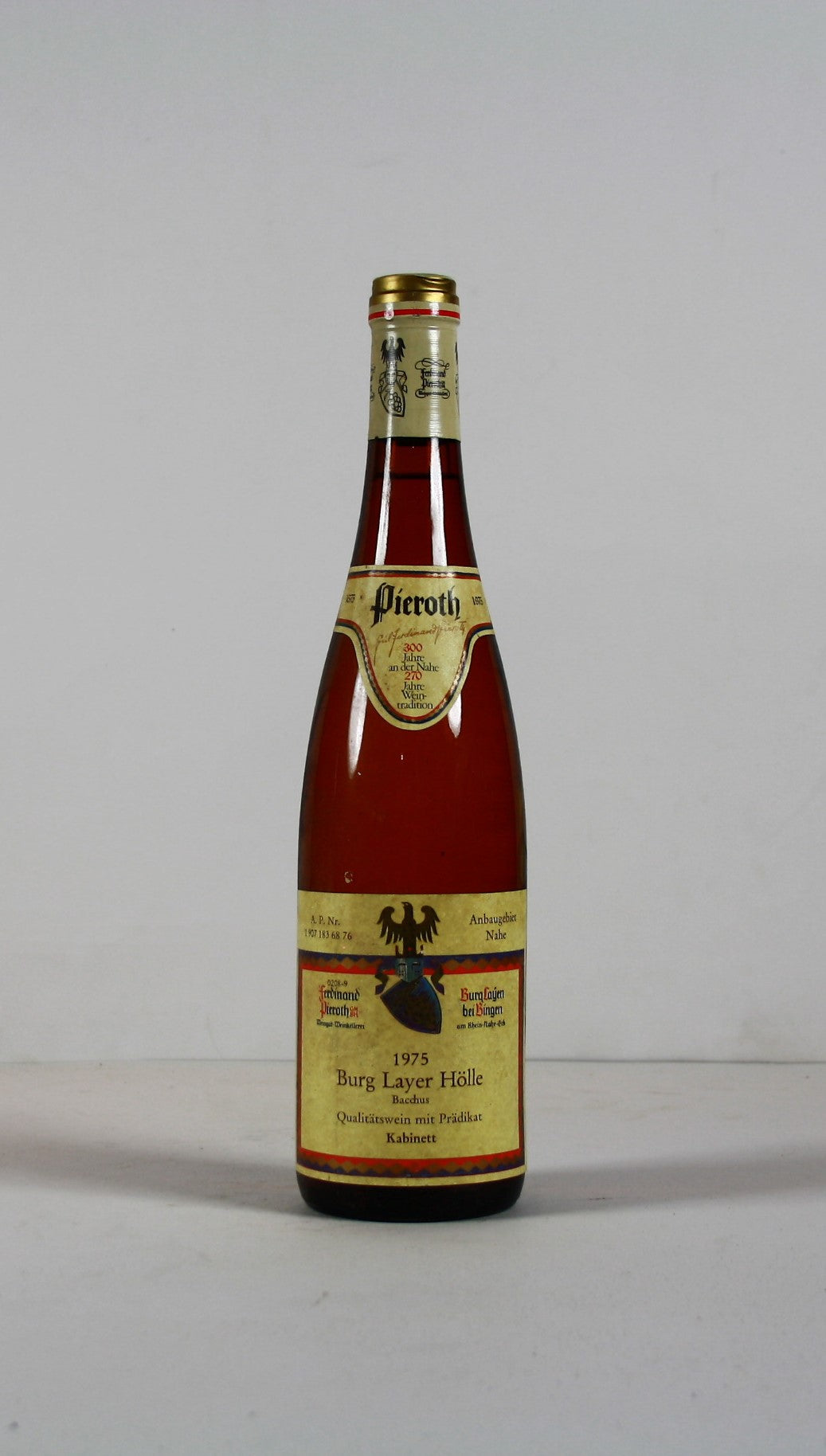 1975 Ferdinand Pieroth, Bacchus, Burg Layer Hölle, Kabinett