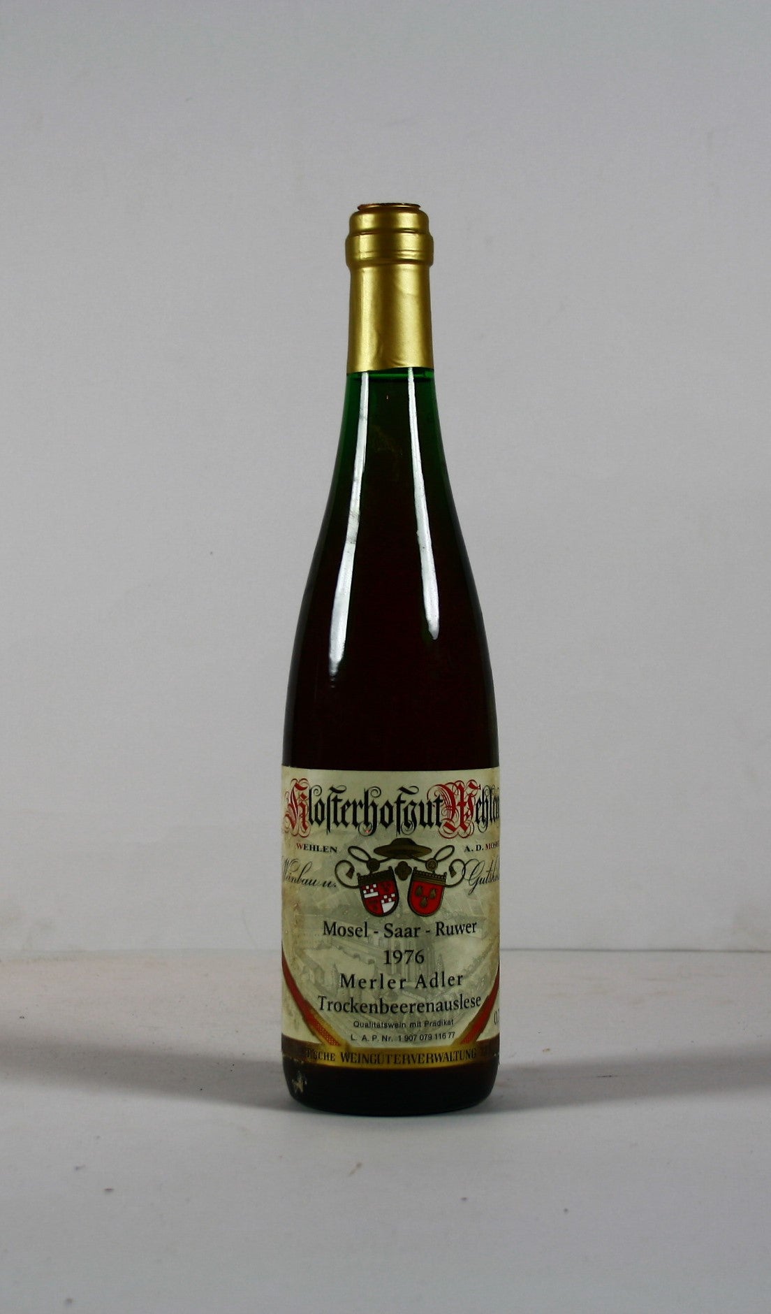 1976 Klosterhofgut Wehlen, Riesling, Merlener Adler, Trockenbeerenauslese