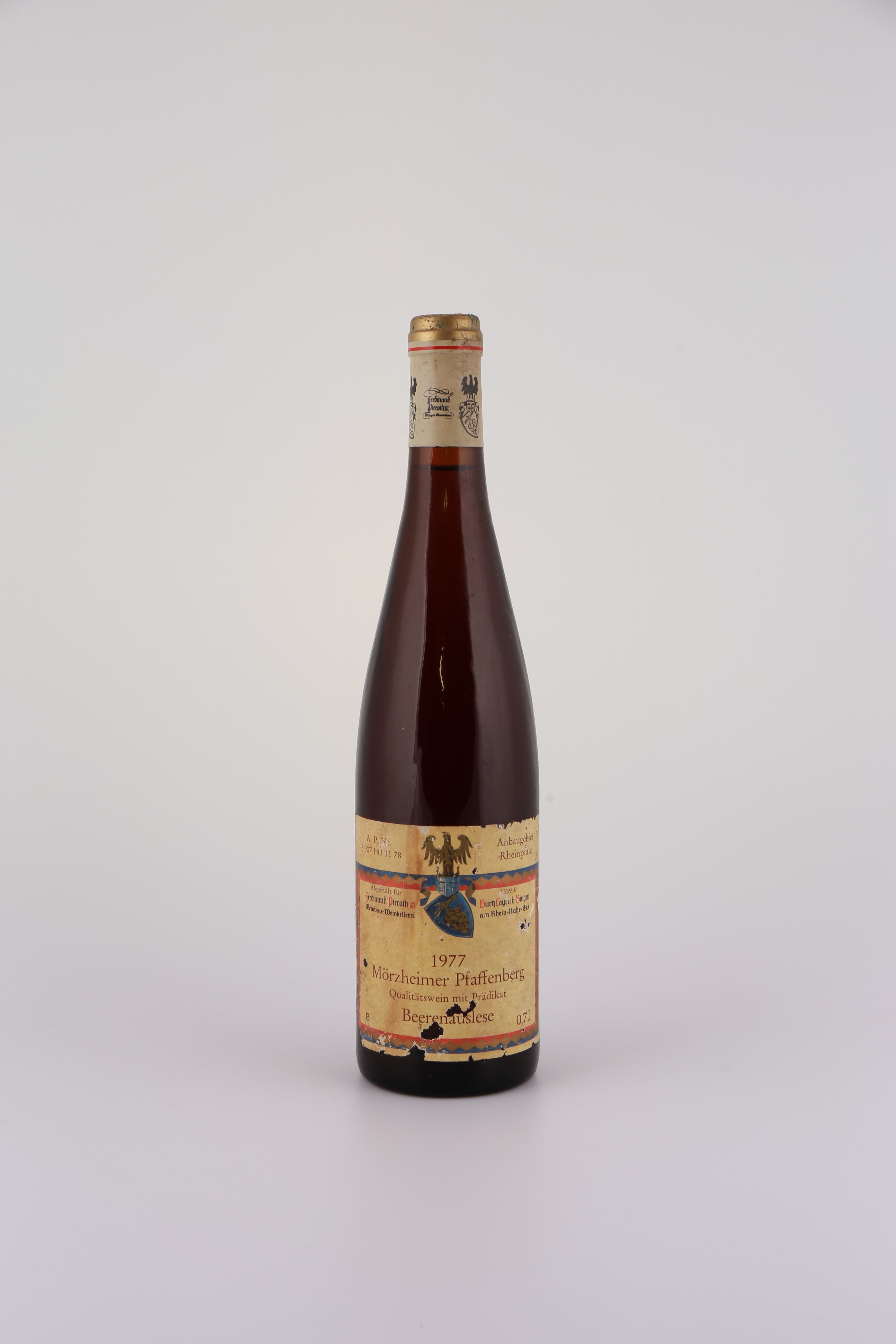 1977 Ferdinand Pieroth, Riesling, Wörzeimer Pfaffenberg, Beerenauslese
