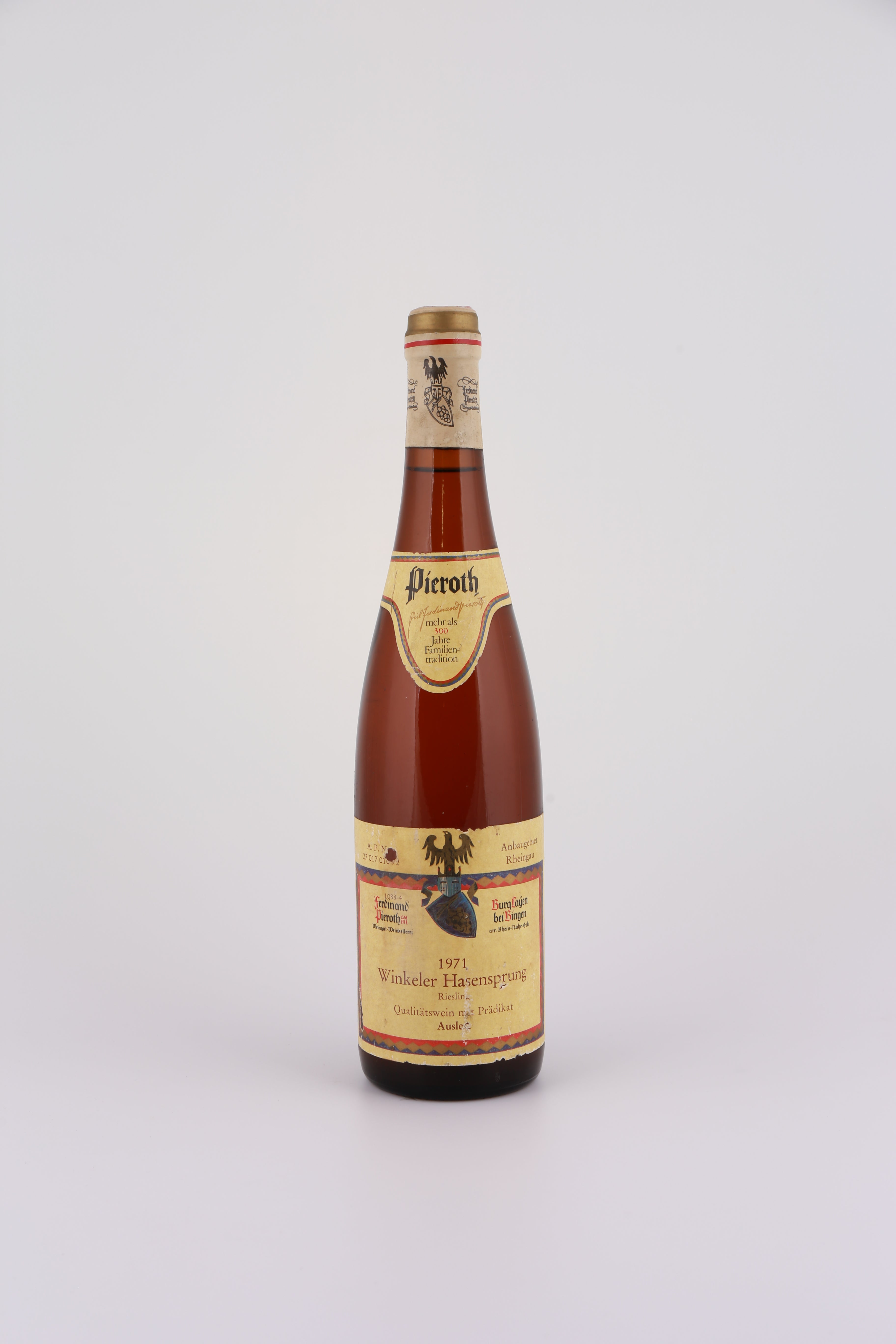 1971 Ferdinand Pieroth, Riesling, Winkeler Hasensprung, Auslese