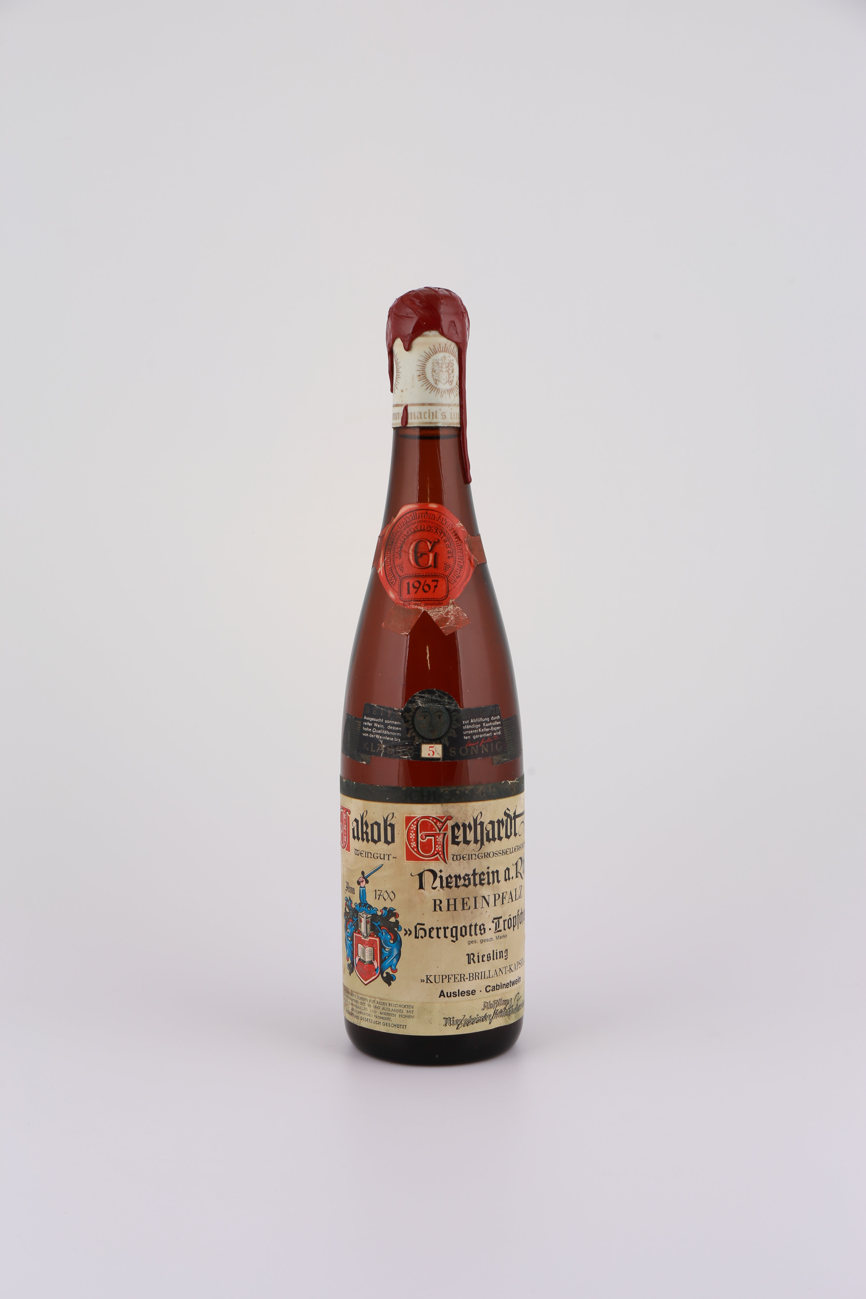 1967 Weingut Jakob Gerhardt, Riesling, Niersteiner Hergotts-Tröpfchen, Auslese