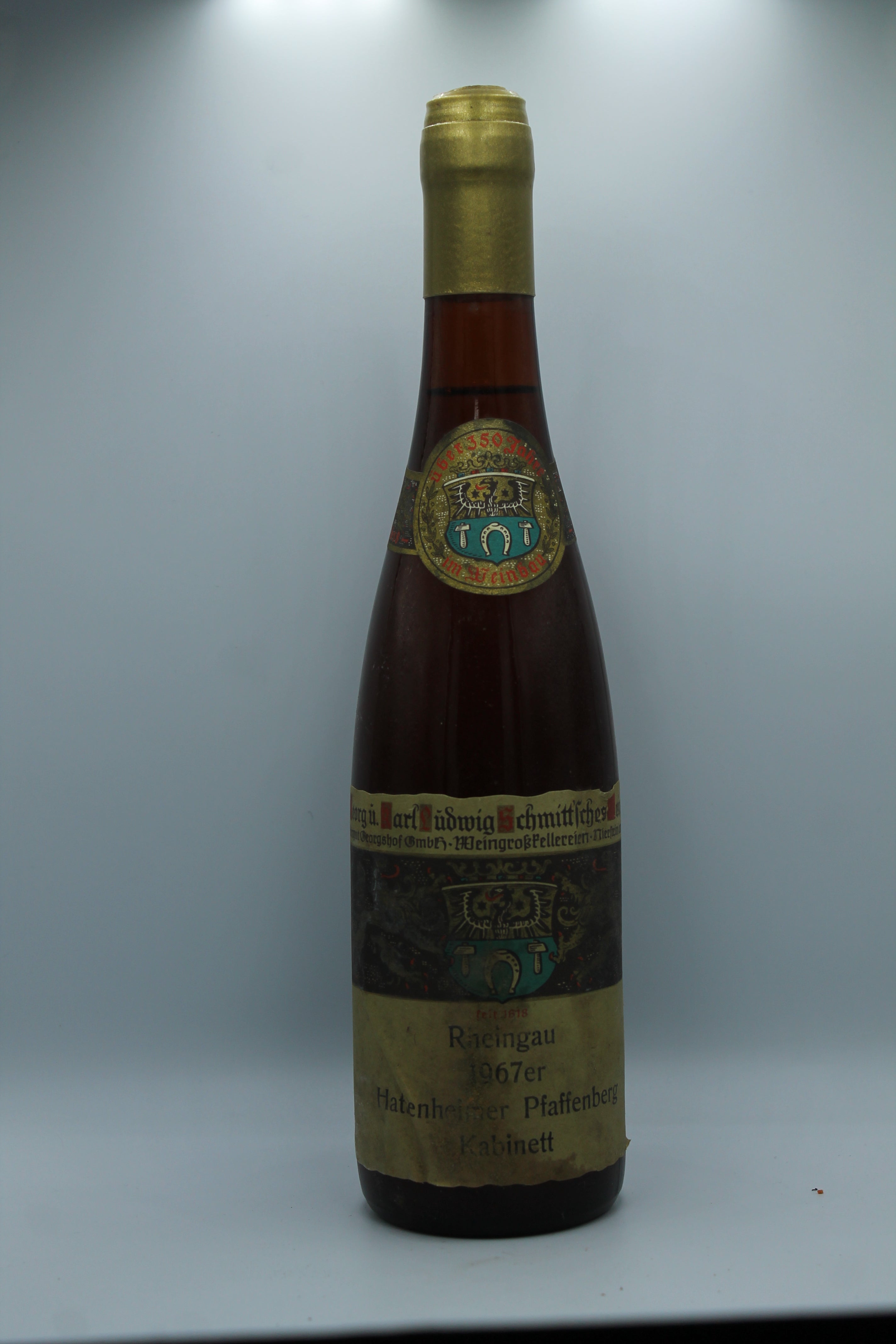 1967 Georg u. Karl Ludwig Schmitt'sches Weingut, Riesling, Hattenheimer Pfaffenberg, Kabinett