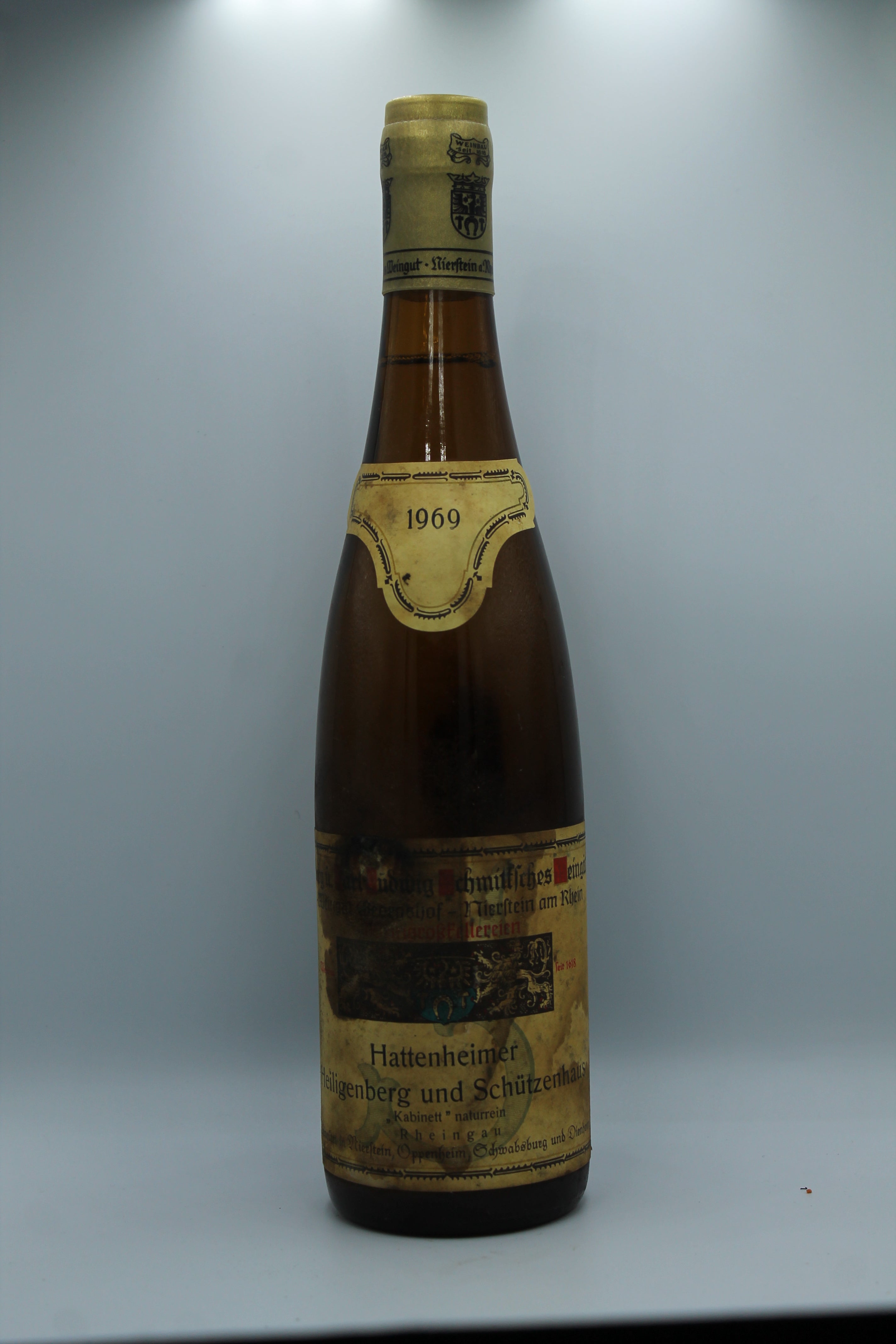 1969 Georg u. Karl Ludwig Schmitt'sches Weingut, Riesling, Hattenheimer Heiligenberg und Schützenhaus, Kabinett