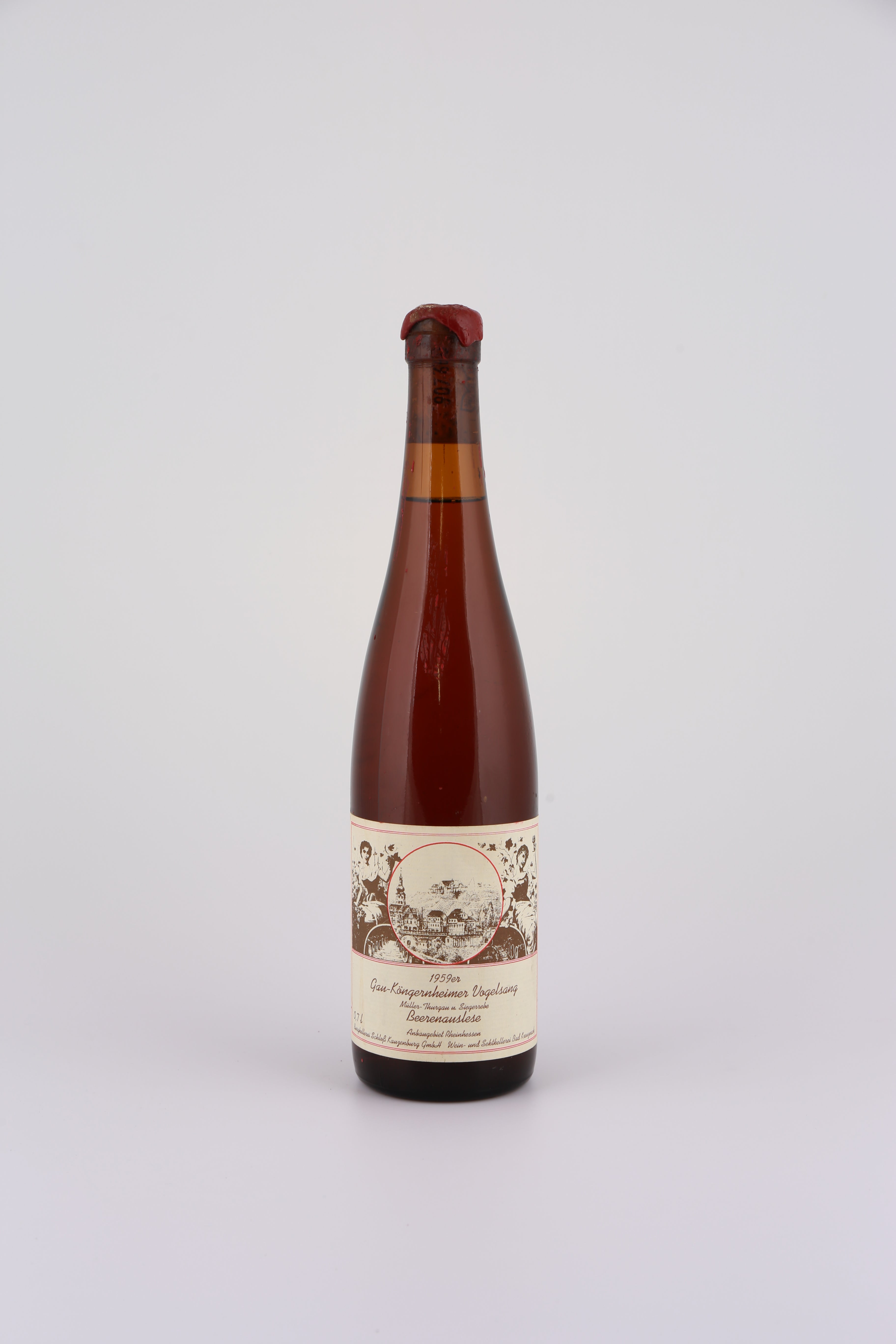 1959 Schloss Kauzenburg, Müller-Thurgau u. Siegerrebe, Beerenauslese, edelsüß