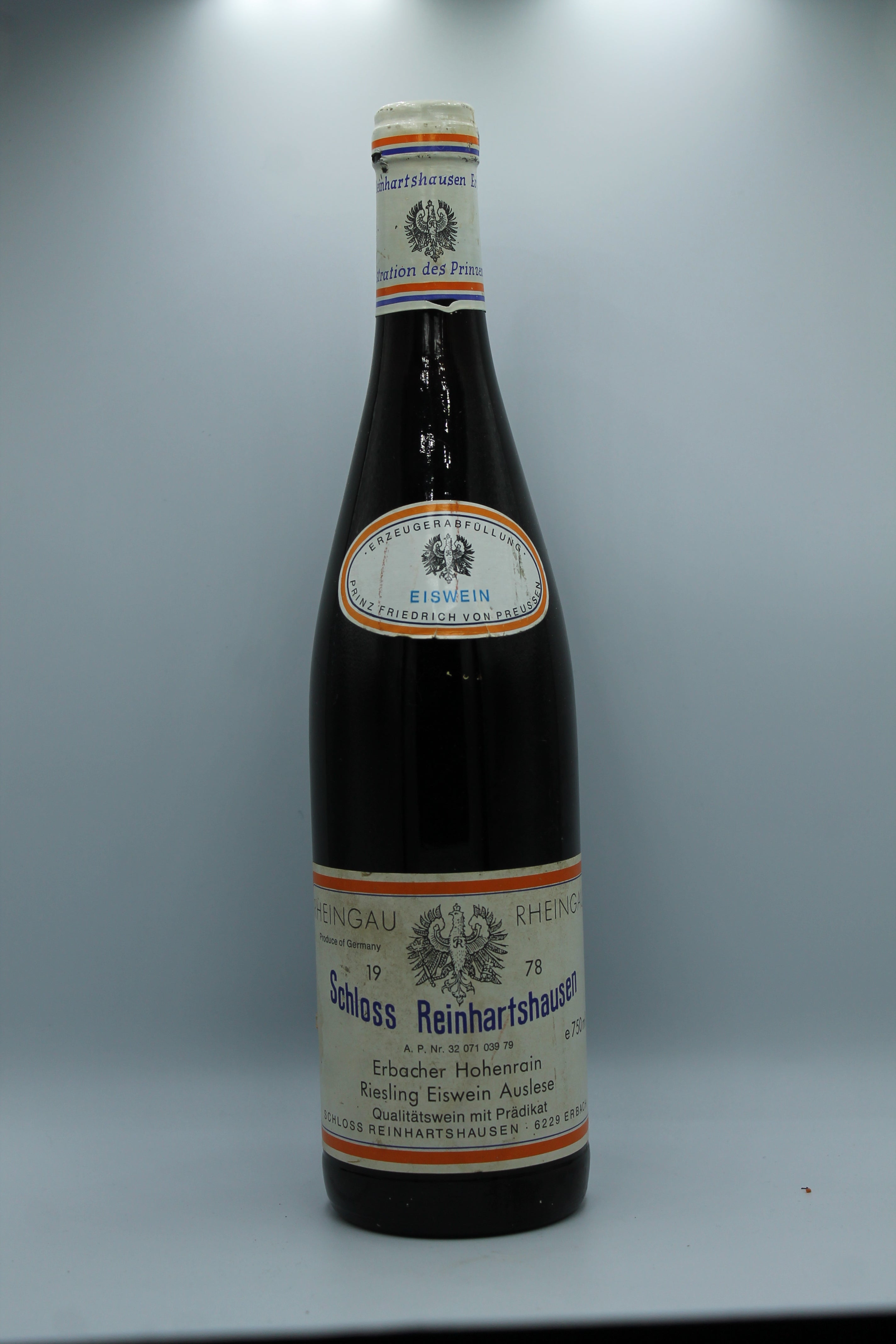 1978 Schloss Reinhartshausen, Riesling, Erbacher Hohenrain, Eiswein Auslese