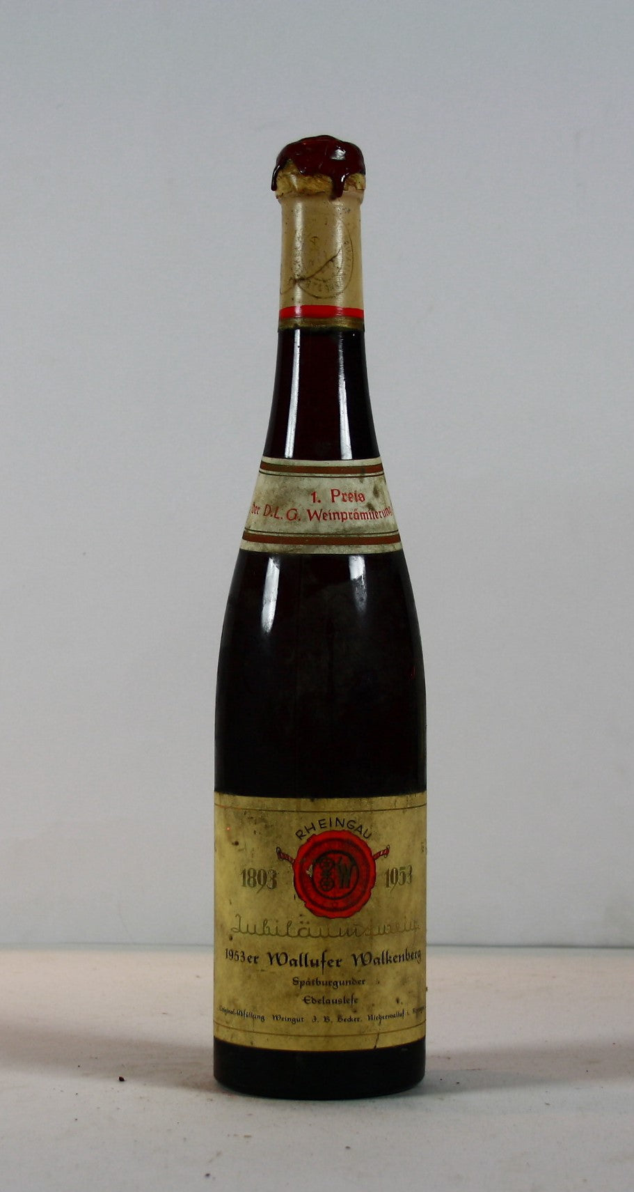 1953 J. B. Becker, Spätburgunder, Edelauslese, edelsüß, Jubiläumswein